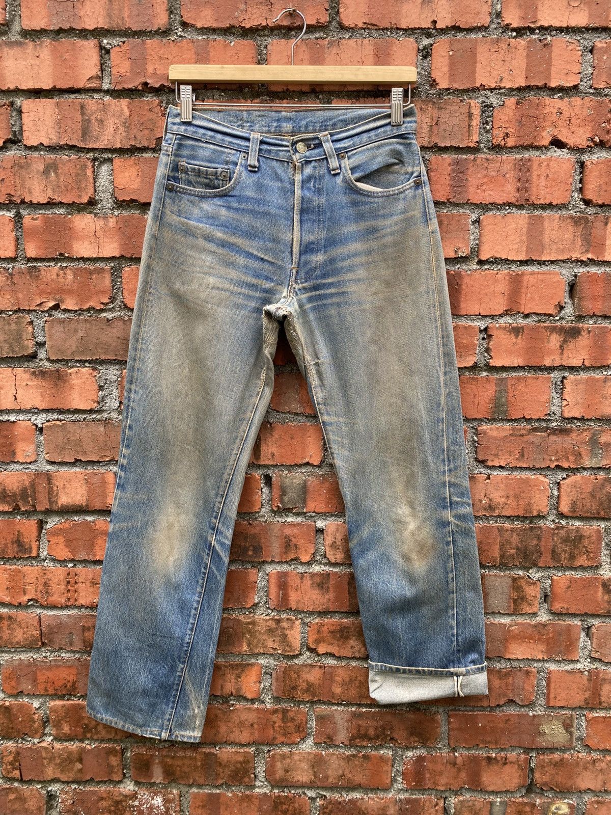 W29x30 Vintage levi's 501 redline distressed denime USA
