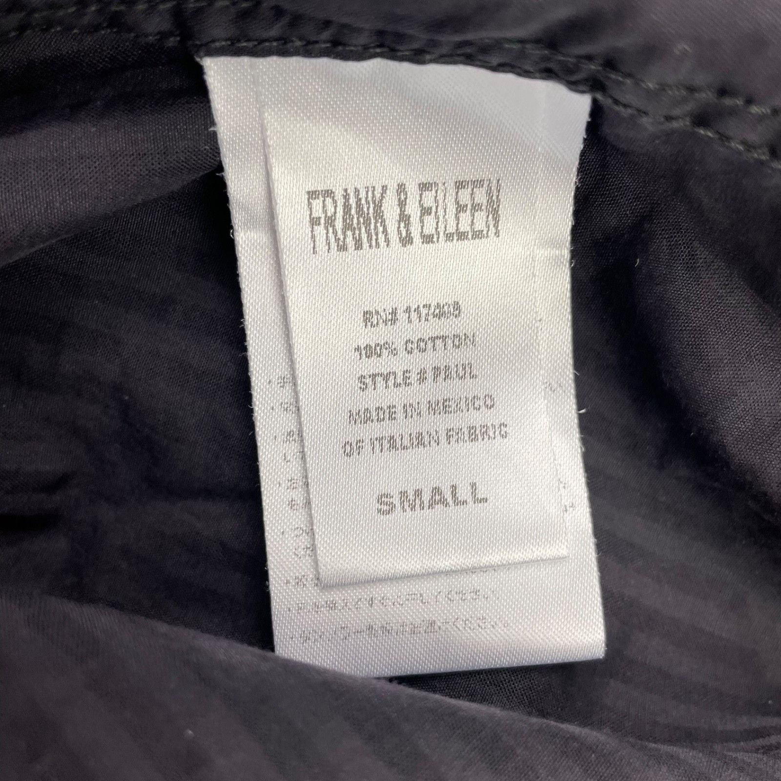 Frank & Eileen Frank & Eileen Men's Paul 100% Cotton L/S Button Shirt Black Size US S / EU 44-46 / 1 - 5 Thumbnail