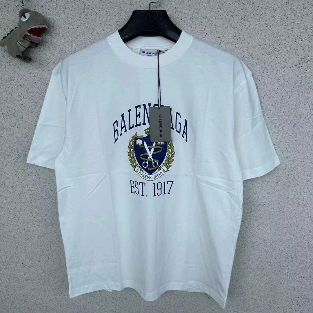 Balenciaga new scissors short sleeved shirt