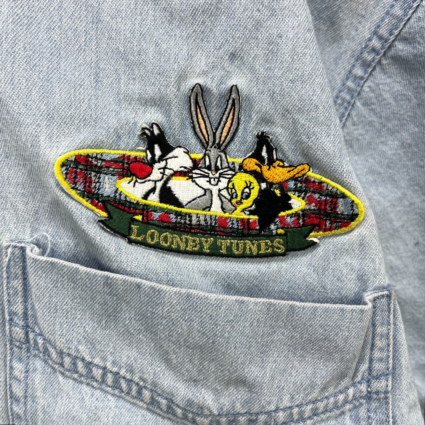 Vintage VINTAGE Looney Tunes Baseball Shirt Jersey XL Men Blue 90s T-Shirt Deco Denim Size US XL / EU 56 / 4 - 5 Thumbnail