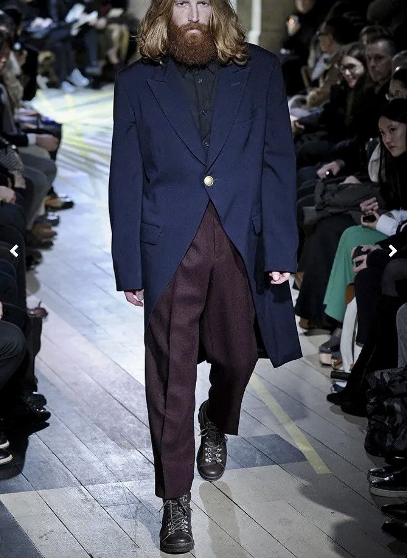 Yohji Yamamoto Yohji Yamamoto 🇯🇵 Dark Wine Crepe Wool Knit Trousers 34 NEW Size US 34 / EU 50 - 1 Thumbnail