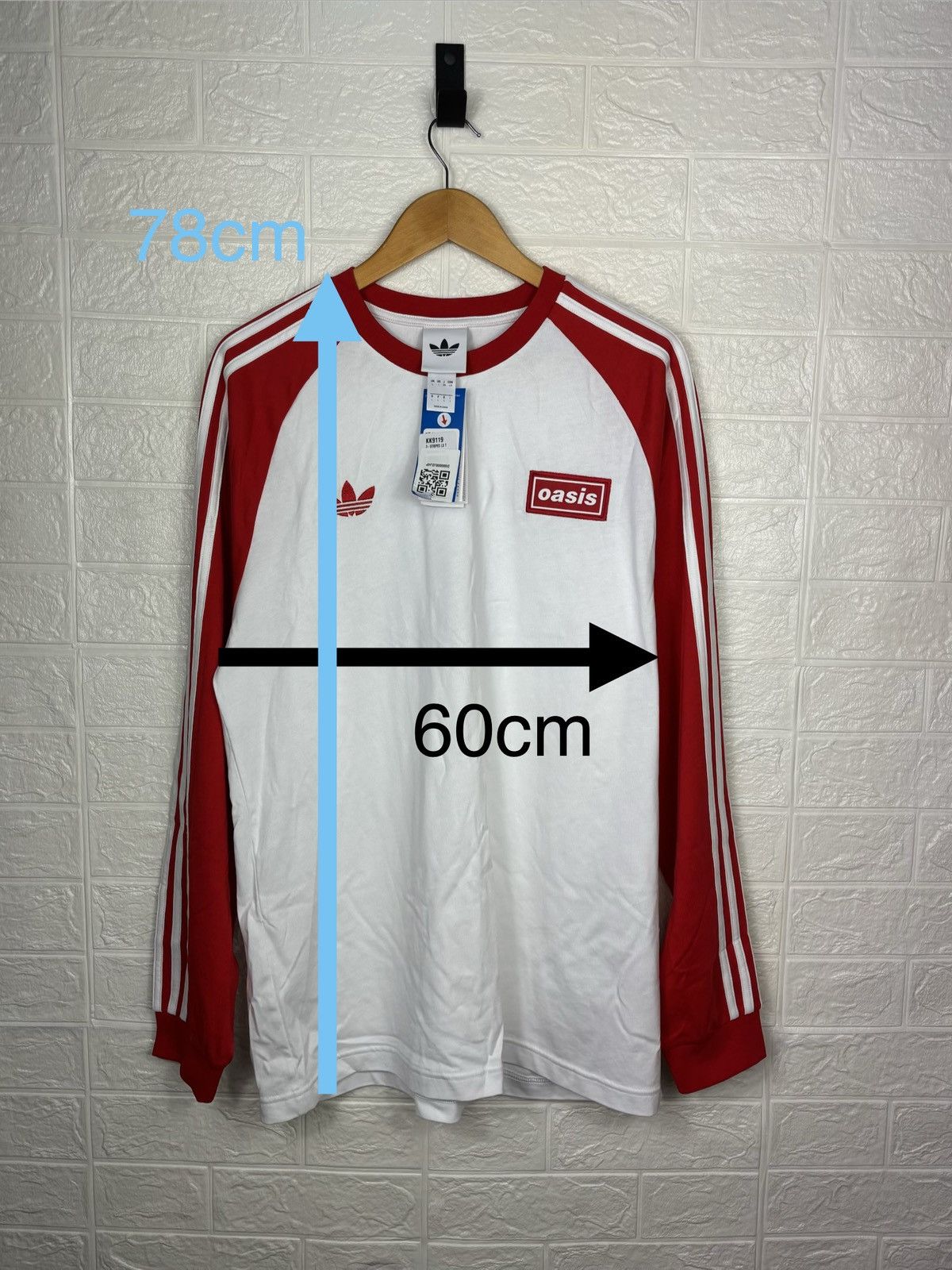 Adidas Adidas Oasis Long Sleeve 3-Stripes T-Shirt Red White Size XL Size US XL / EU 56 / 4 - 2 Thumbnail