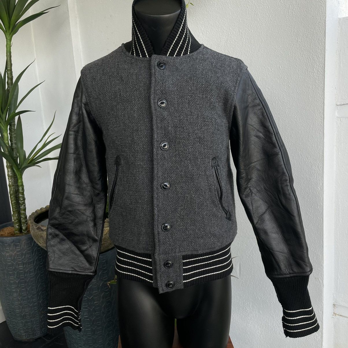 Vintage Houston.Co Varcity Jacket Leather Arm Size US M / EU 48-50 / 2 - 3 Thumbnail