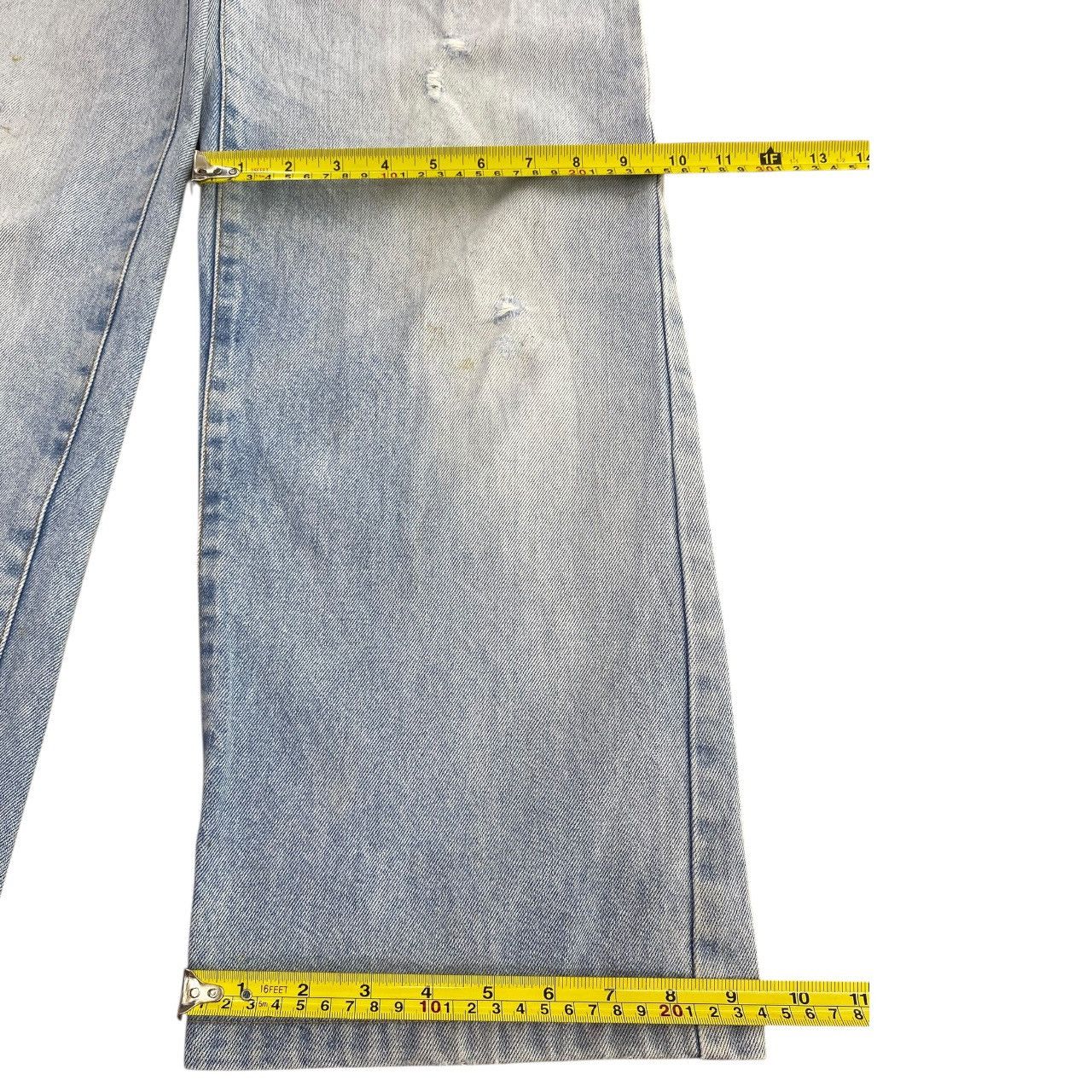 Japanese Brand Japanese Brand Acid Blue Wash Style Loose Jeans Size US 33 - 7 Thumbnail
