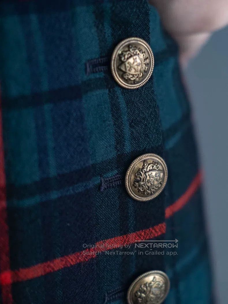 Comme des Garcons Comme Des Garcons size M Red and green check plaid pleated Size 23" - 7 Thumbnail