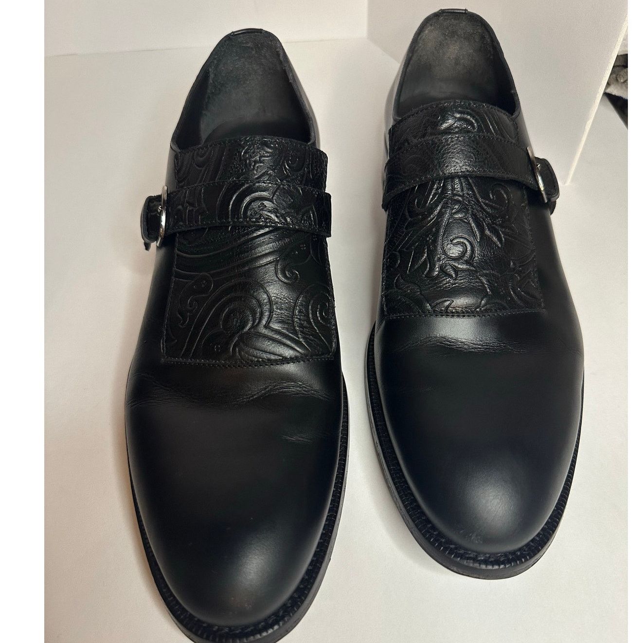 Etro Monk Strap Glossed Black Leather Shoes size IT 44 US 11 Size US 11 / EU 44 - 3 Thumbnail