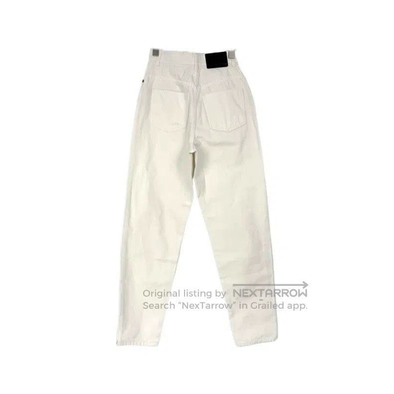 Louis Vuitton Louis Vuitton White Leather Label Jeans Size US 36 / EU 52 - 2 Thumbnail