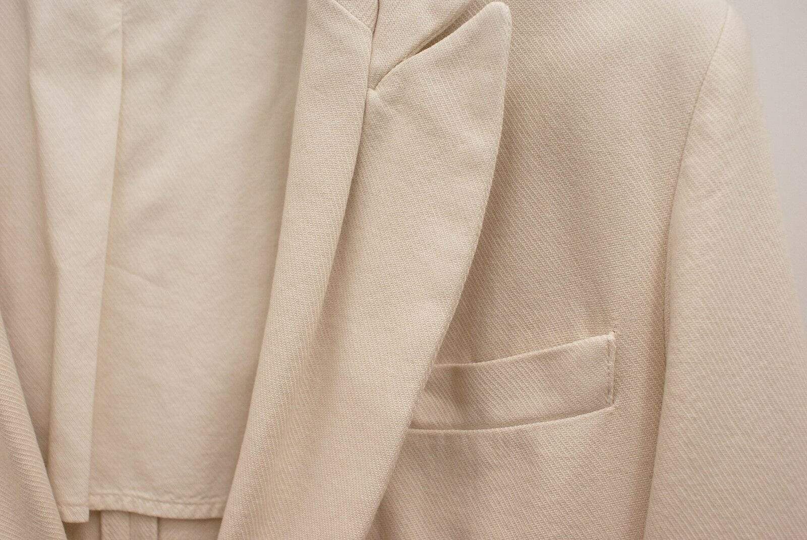 Maison Margiela Cotton Twill Blazer In Ivory Size 48R - 5 Thumbnail