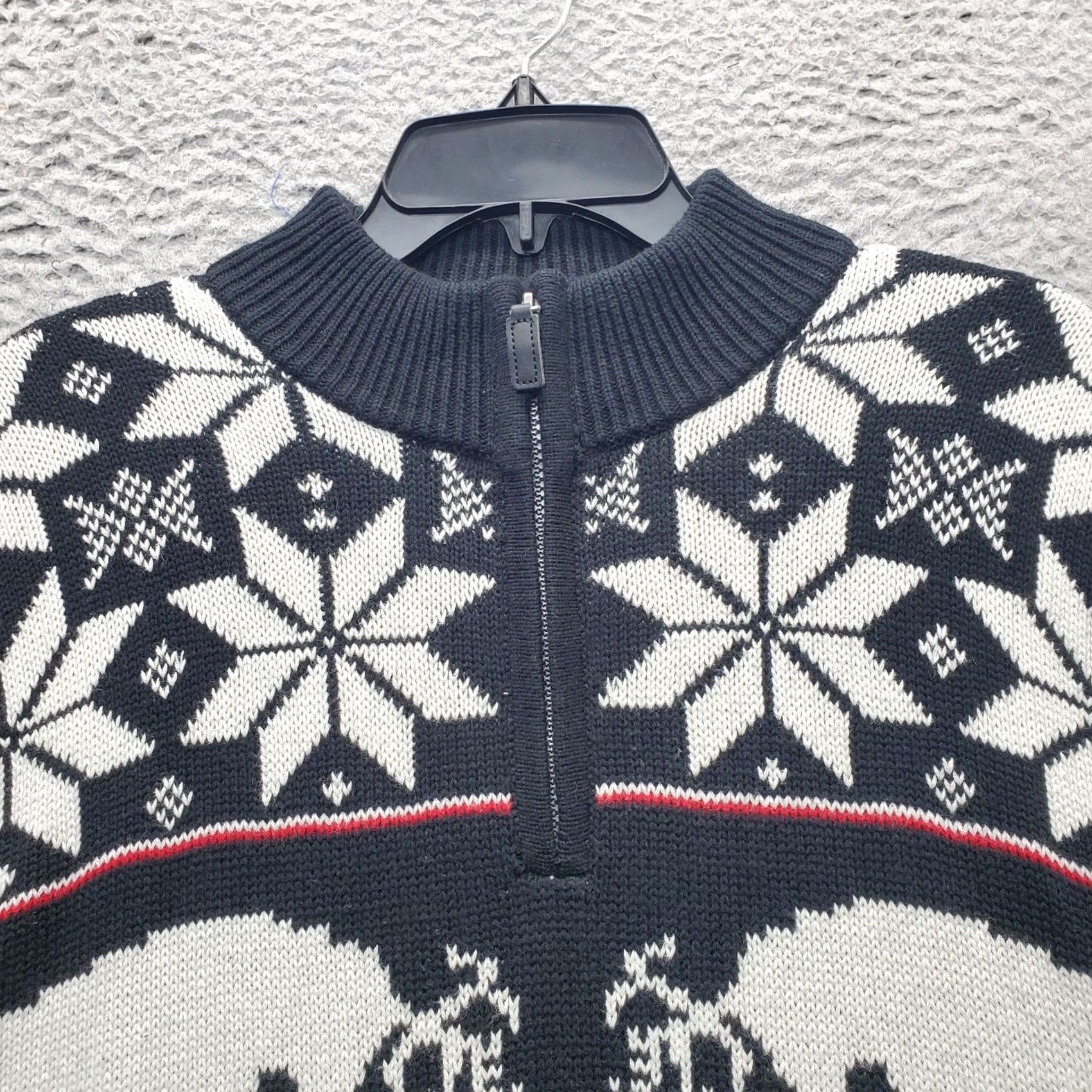 Chaps Chaps Mens XL Multicolor Geometric Chunky-Knit 1/4 Zip Christmas Winter Sweater Shirt Mens Size XL Size US XL / EU 56 / 4 - 7 Thumbnail