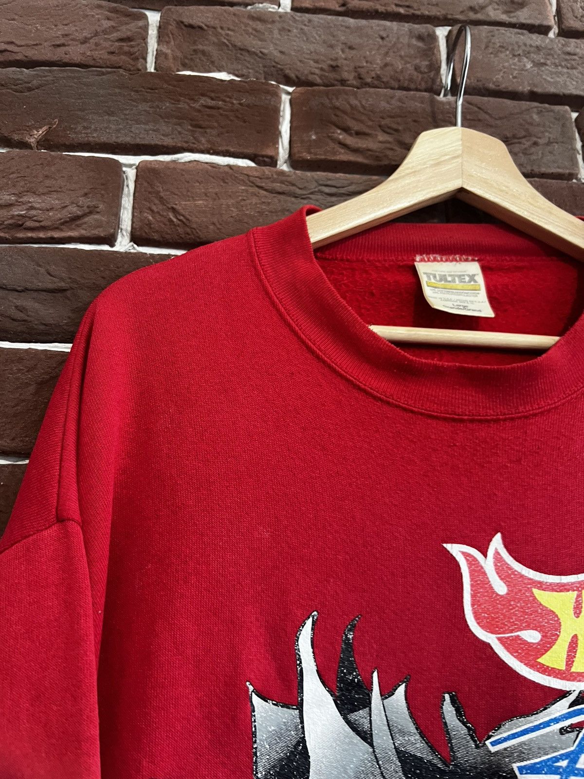 NASCAR 90s Vintage Hot Wheels Racing Nascar Sweatshirt Flame Red L Size US L / EU 52-54 / 3 - 4 Thumbnail