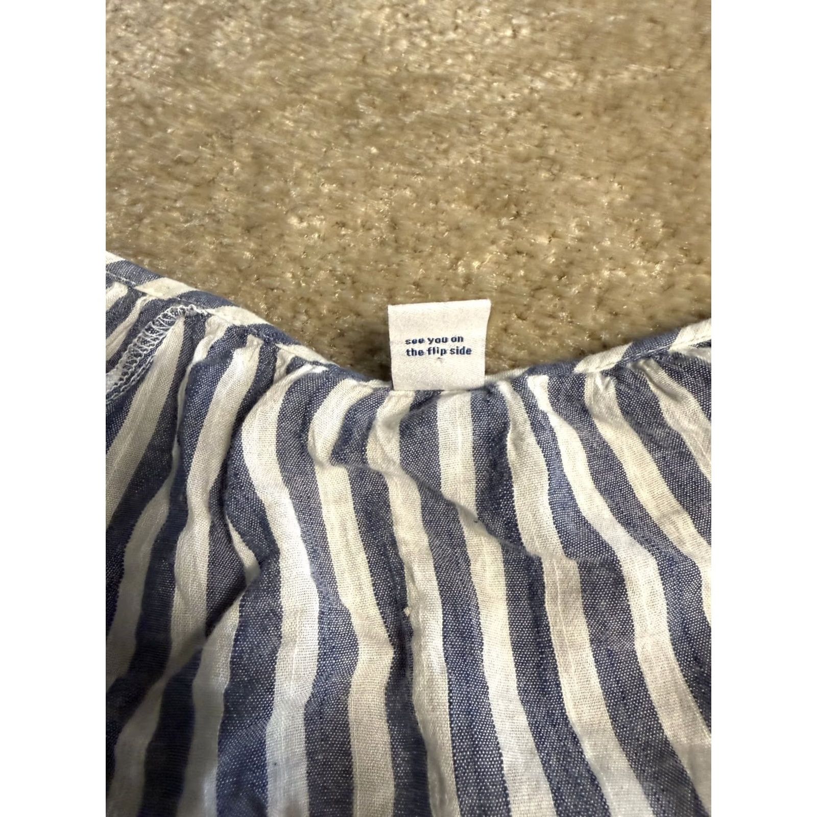 Old Navy Old Navy Womens Nautical Striped Midi Swing Shirt Dress Size S F422 Size S / US 4 / IT 40 - 7 Thumbnail