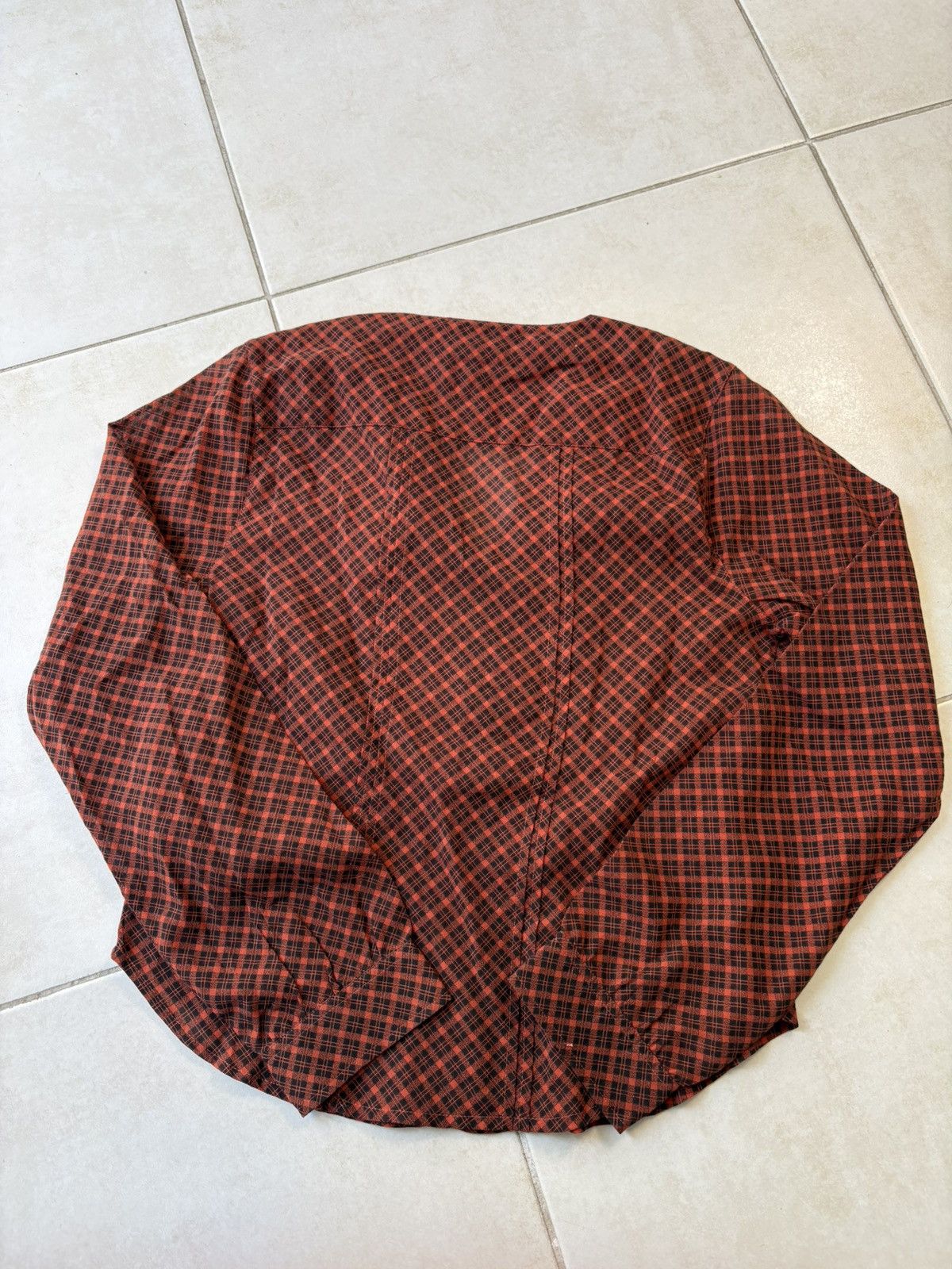 RRL Ralph Lauren Burgundy Plaid Western Blouse Double RL Women XS New Size XS / US 0-2 / IT 36-38 - 7 Thumbnail
