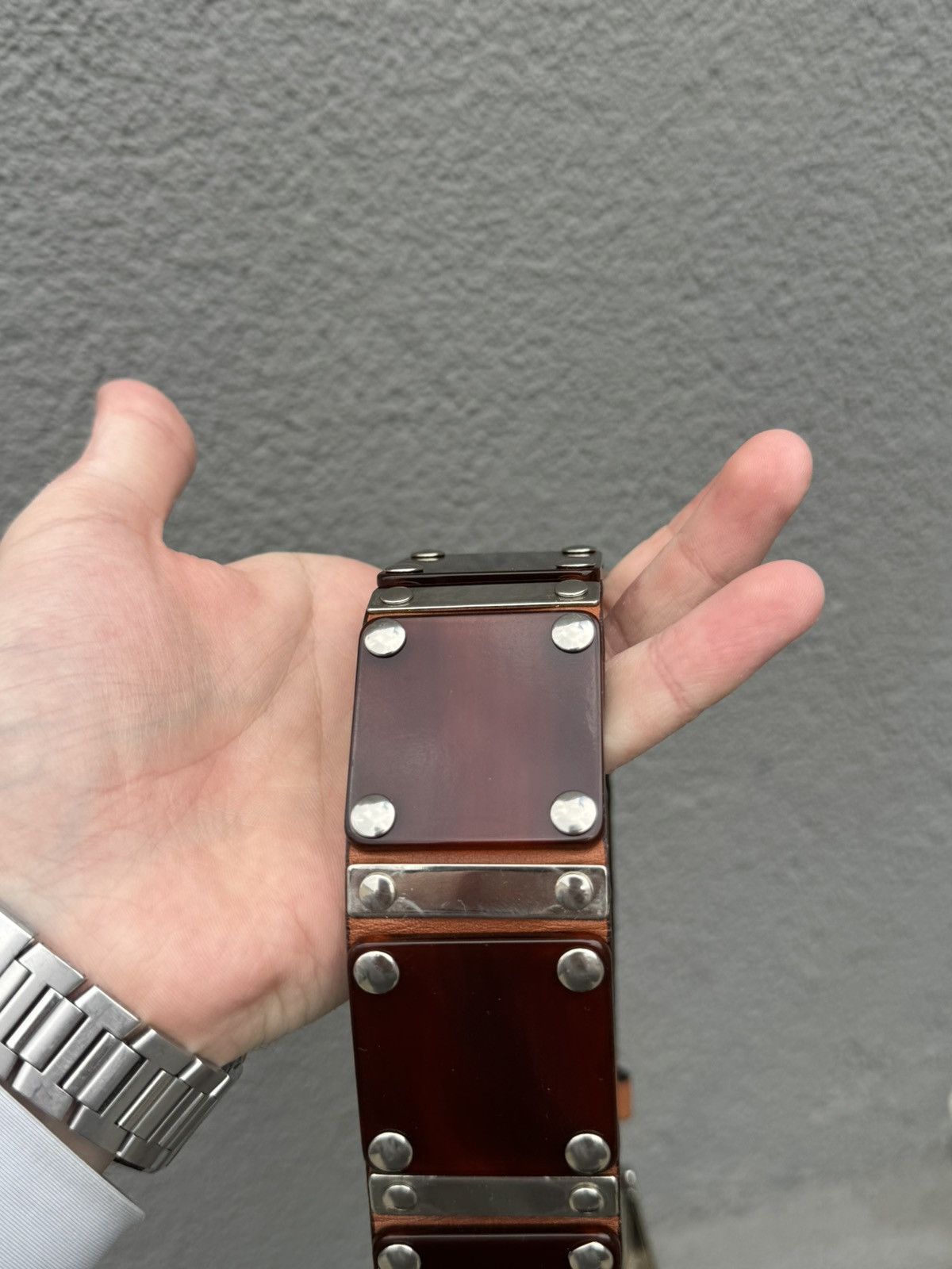 Vintage Nanni Leather Italy Avant-Garde Belt Size ONE SIZE - 5 Thumbnail