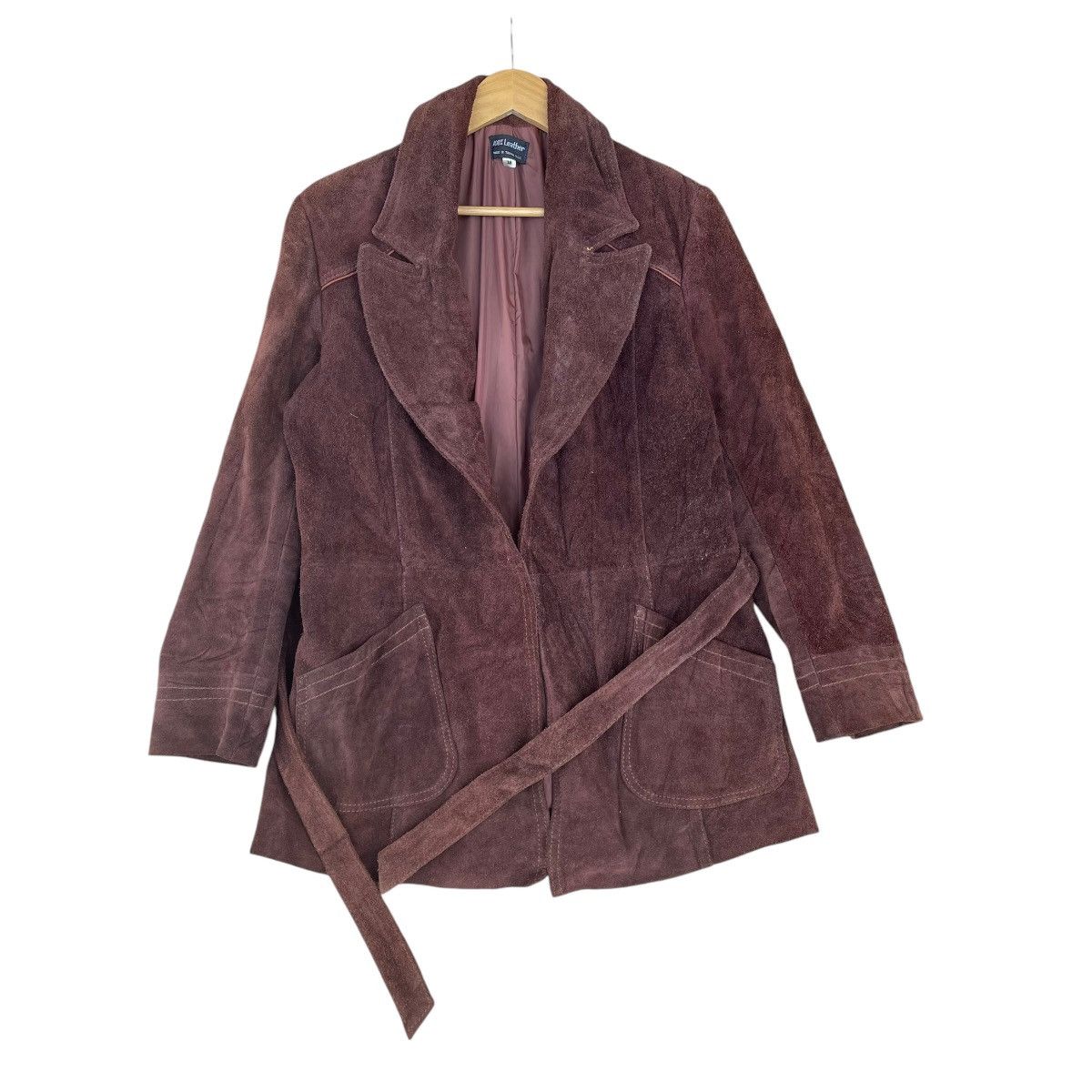 Genuine Leather × Vintage Vintage 70s Suede Leather Made In Taiwan Size US M / EU 48-50 / 2 - 1 Thumbnail