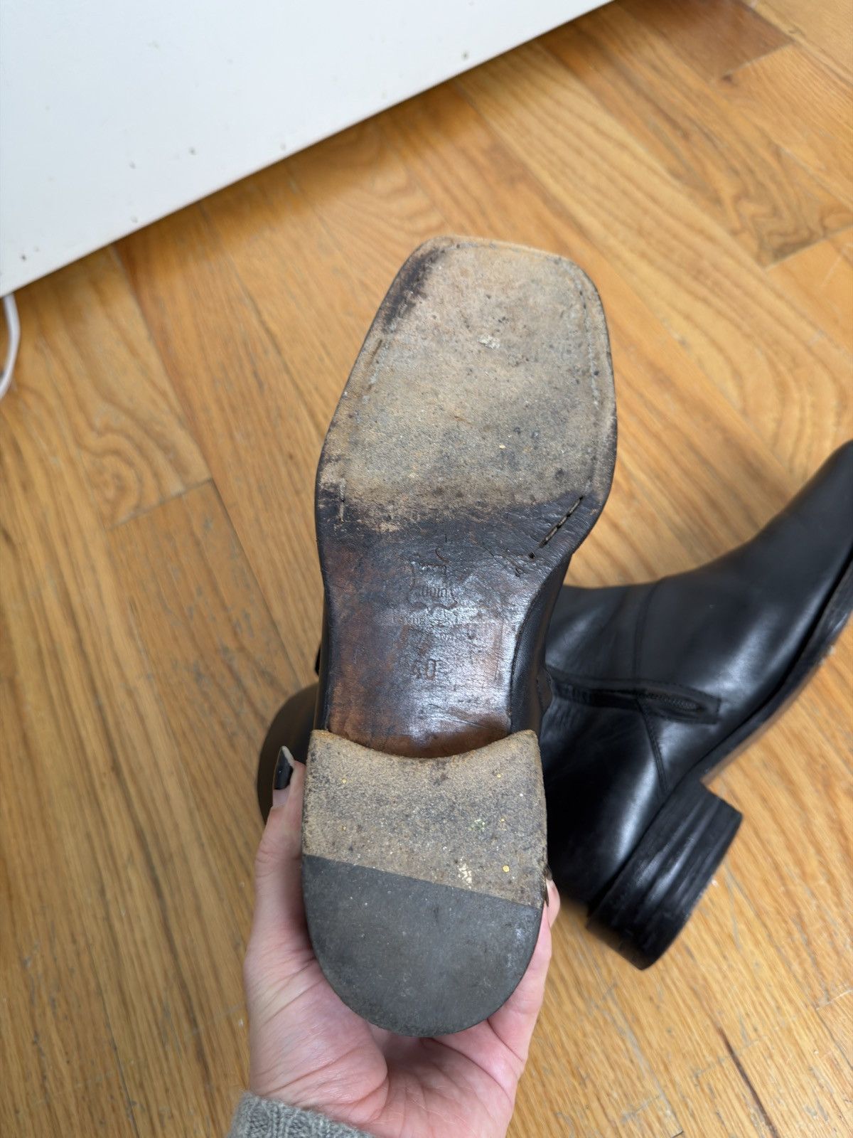 Maison Margiela Artisanal Square-Toe Boots c. 2002 Size US 7 / EU 40 - 8 Thumbnail