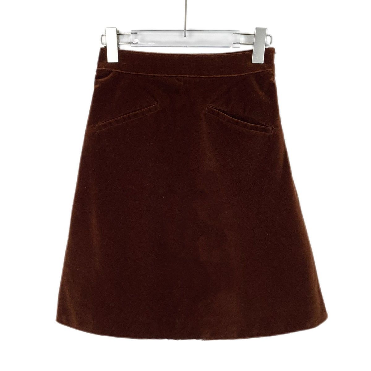Celine Celine Deep Red Cotton Casual Skirt K26WX Size 25" / US 0 / IT 36 - 1 Thumbnail