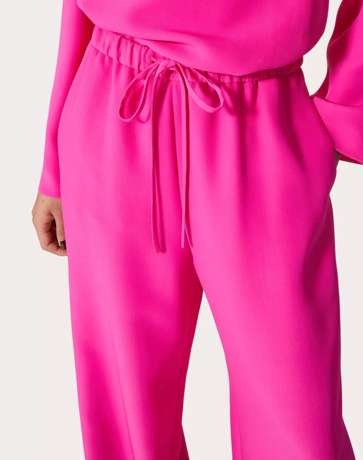 Valentino o1s1wg110625 Cady Couture Trousers in Pink Size 30" / US 8 / IT 44 - 6 Thumbnail