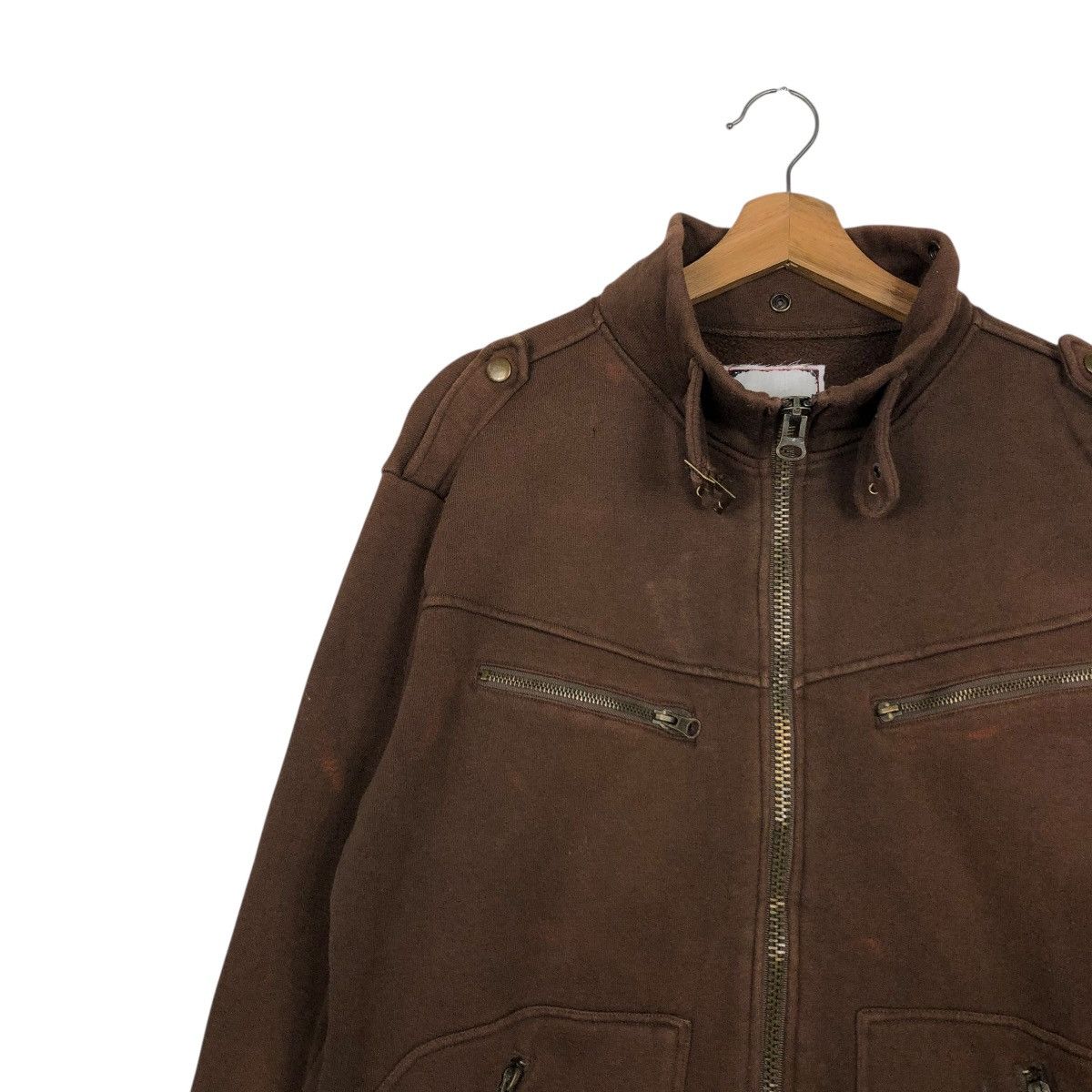 Japanese Brand 🔥VINTAGE BIKER JACKET ASYMETRICAL ZIPPER QUASH ISSEY MIYAKE Size US L / EU 52-54 / 3 - 9 Thumbnail