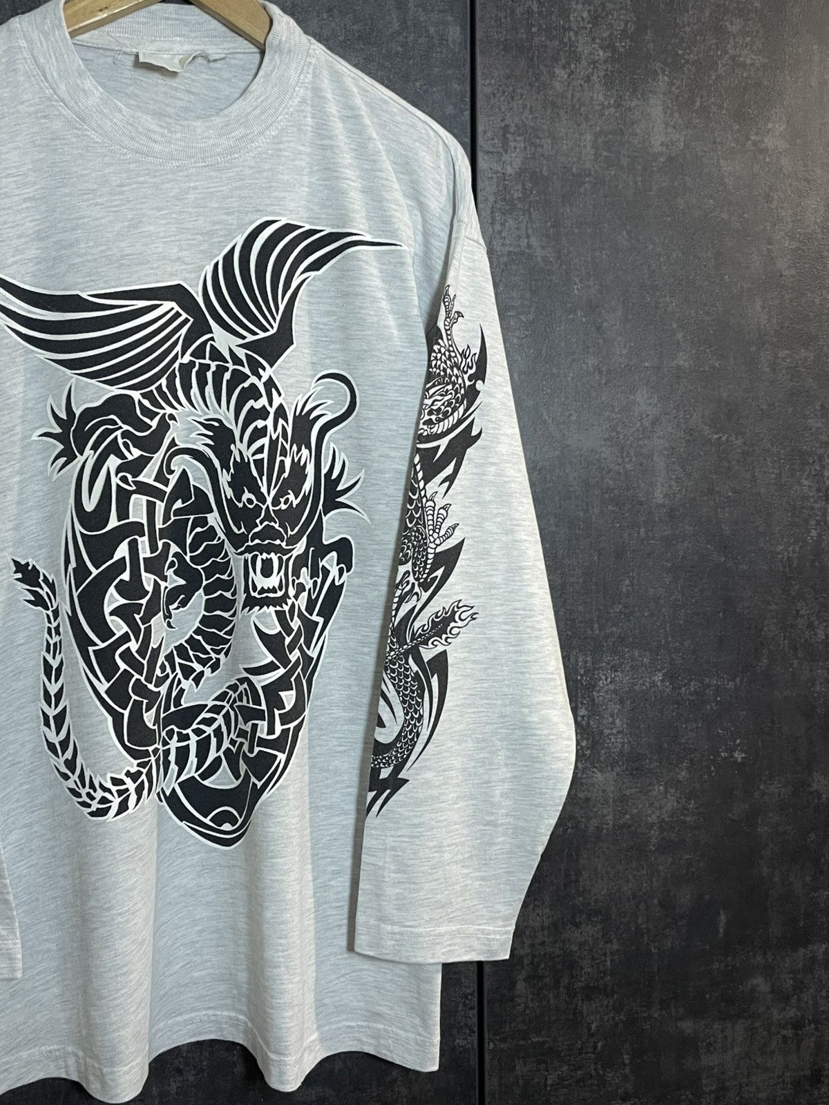 Vintage Sick Vintage 90s Japanese Dragon Tribal Longsleeve Cdg Y3 Size US L / EU 52-54 / 3 - 5 Thumbnail