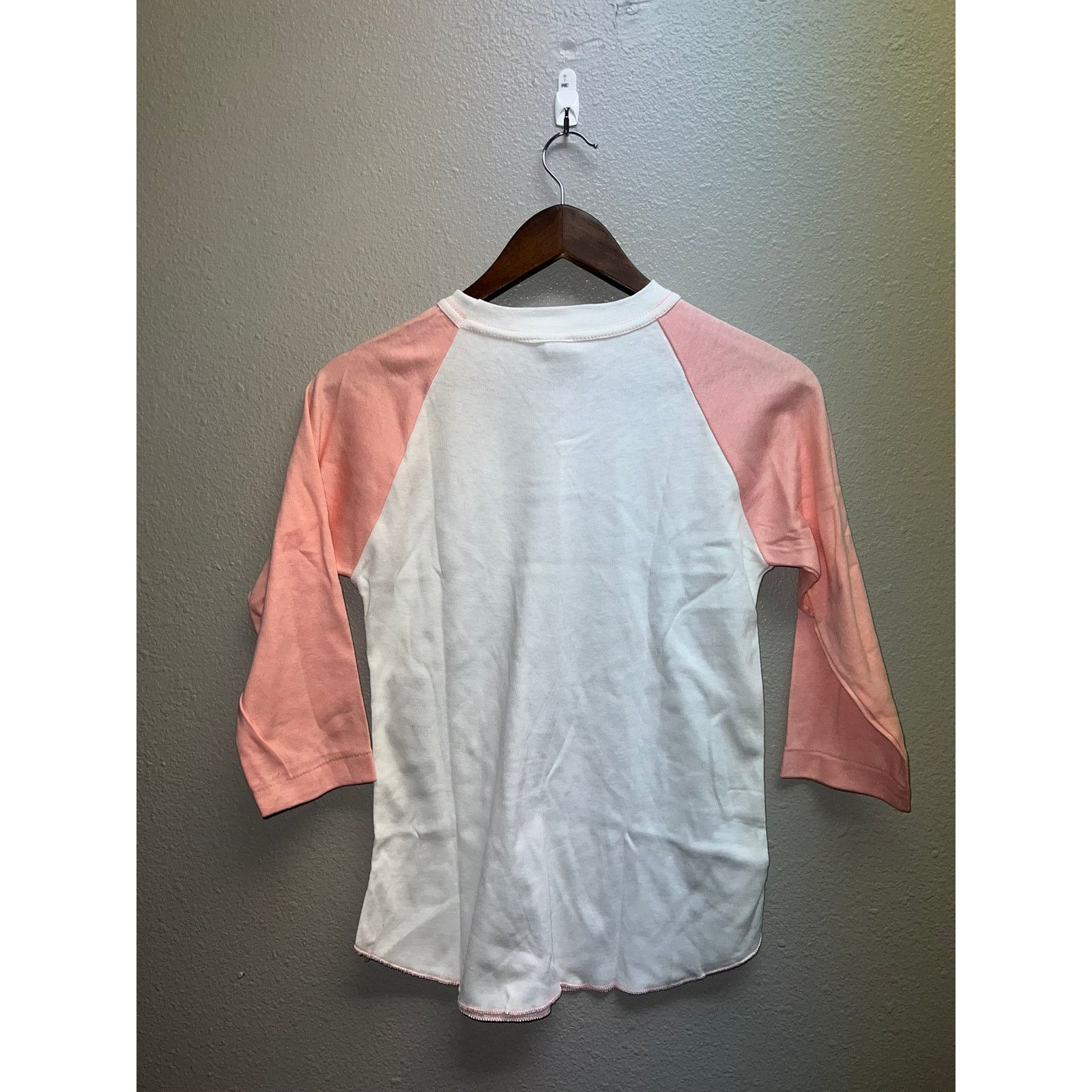 Vintage 80s Women's MJ Soffe White Pink Raglan Shirt Top Women M Size M / US 6-8 / IT 42-44 - 8 Thumbnail