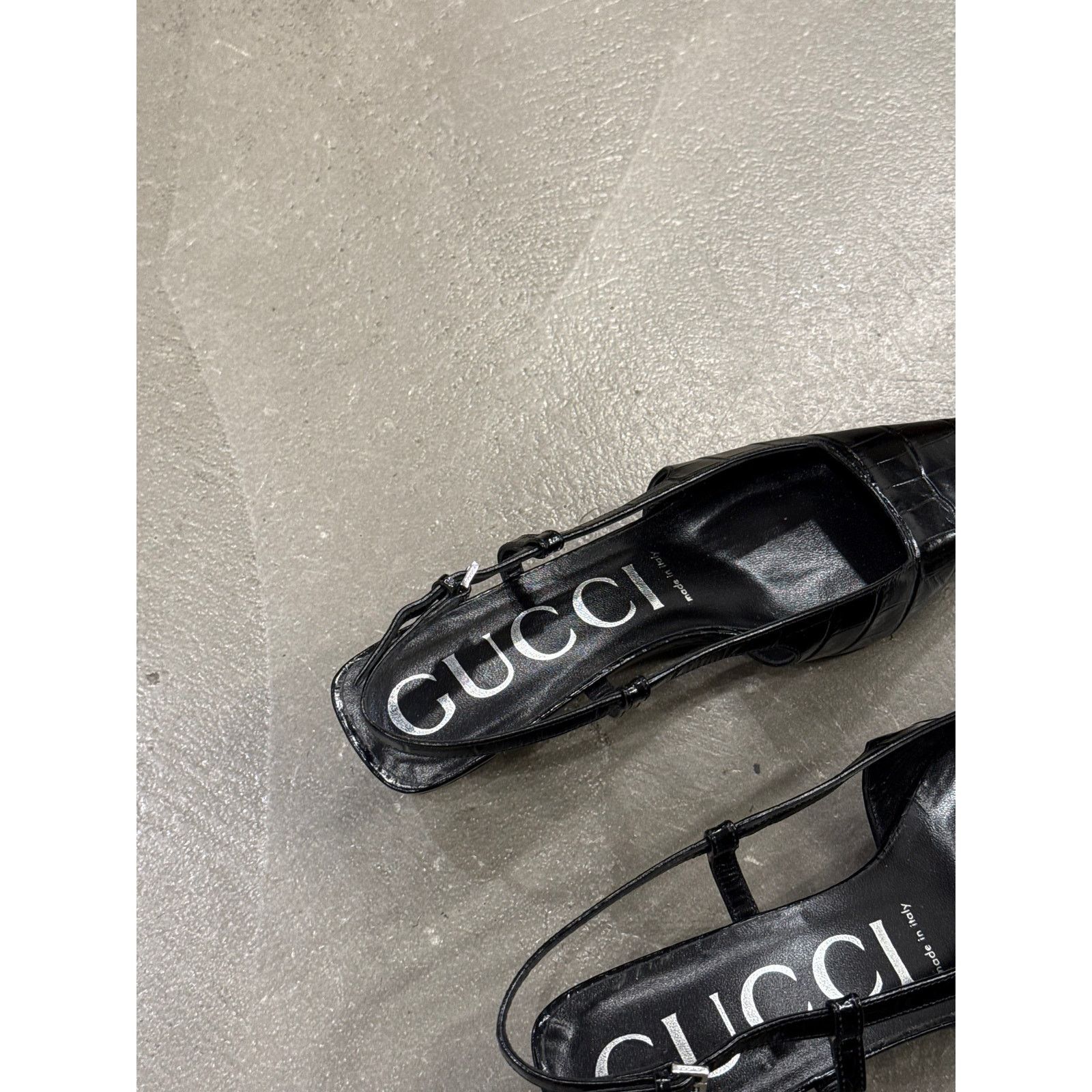 Gucci 2000s Gucci embossed croc slingback heels Size US 7.5 / IT 37.5 - 6 Thumbnail