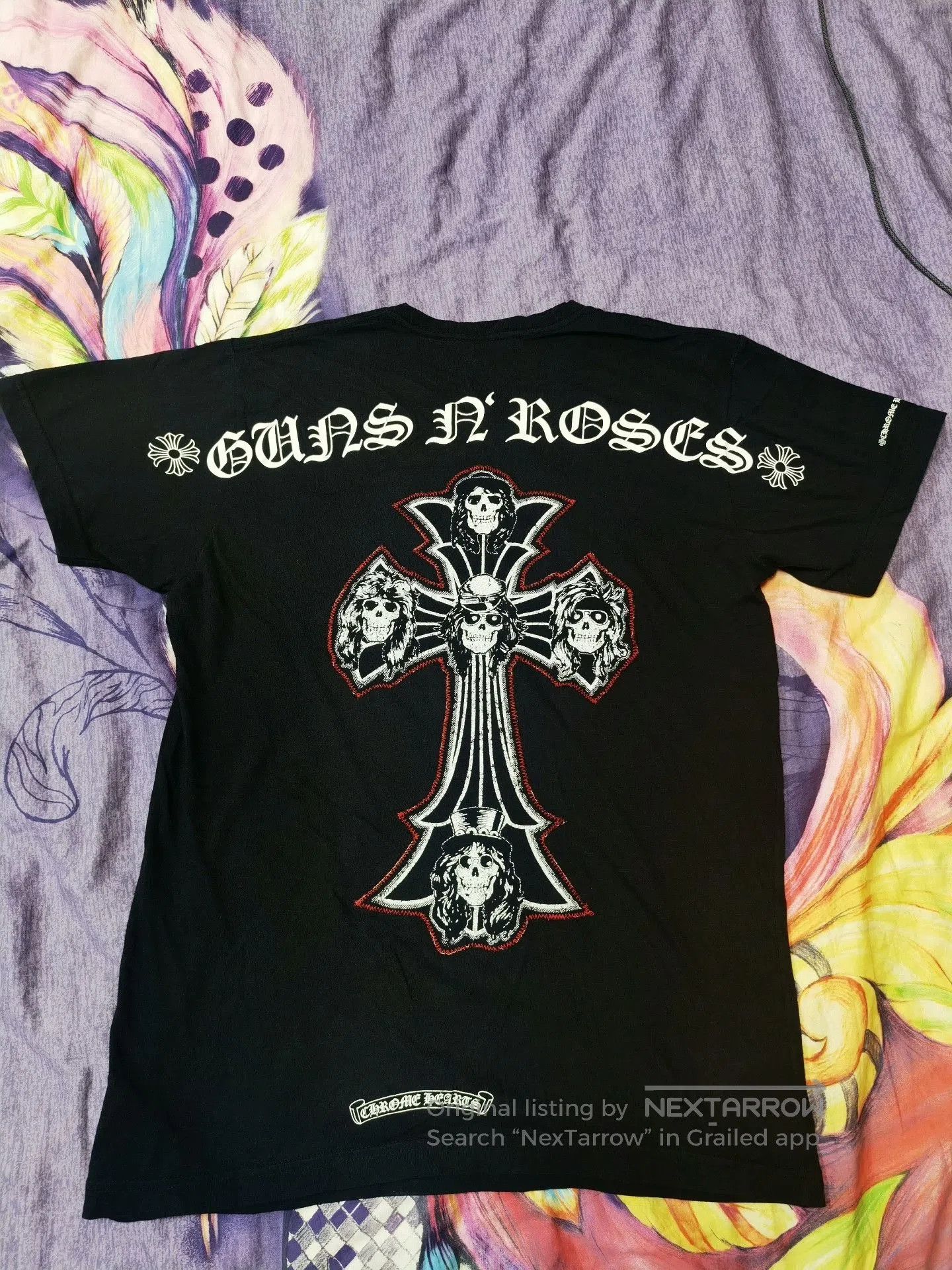 Chrome Hearts Chrome Hearts Guns N Roses Black Cross Skull Tee. Size US M / EU 48-50 / 2 - 1 Thumbnail