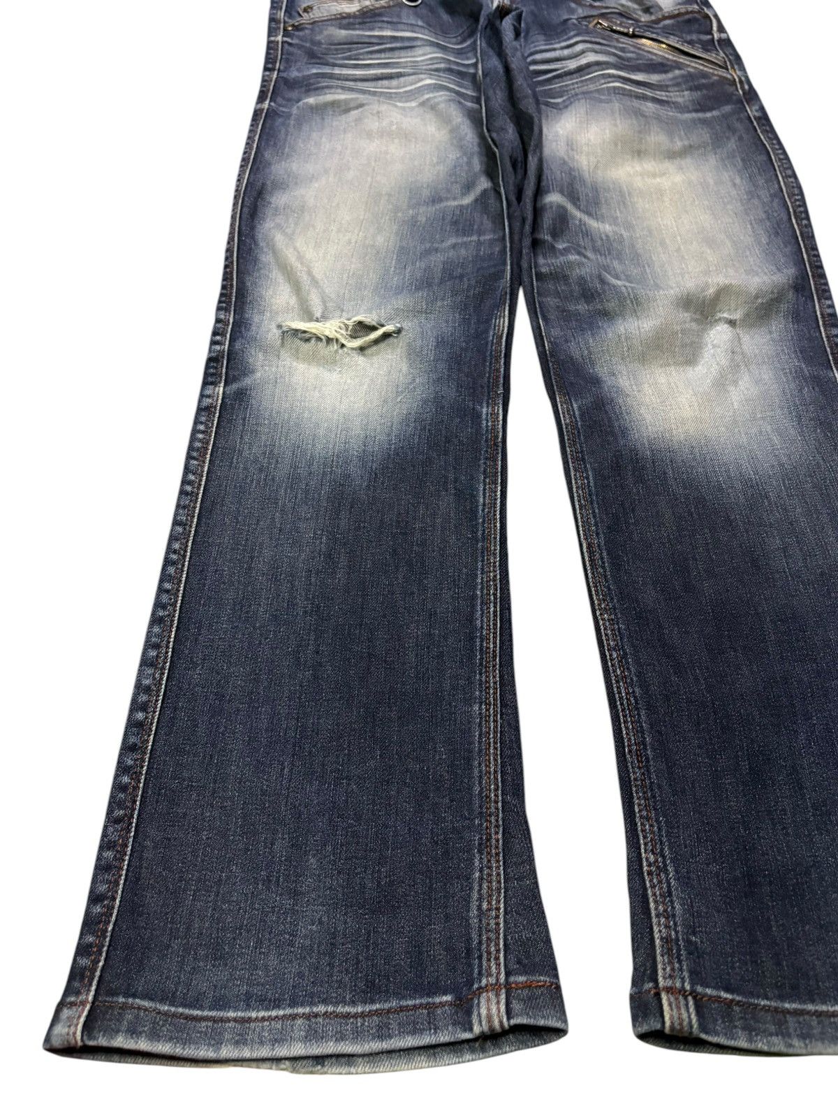 Nicole Club Vintage Nicole Club Whisker Wash Distressed Bootcut Jeans Size US 32 / EU 48 - 6 Thumbnail
