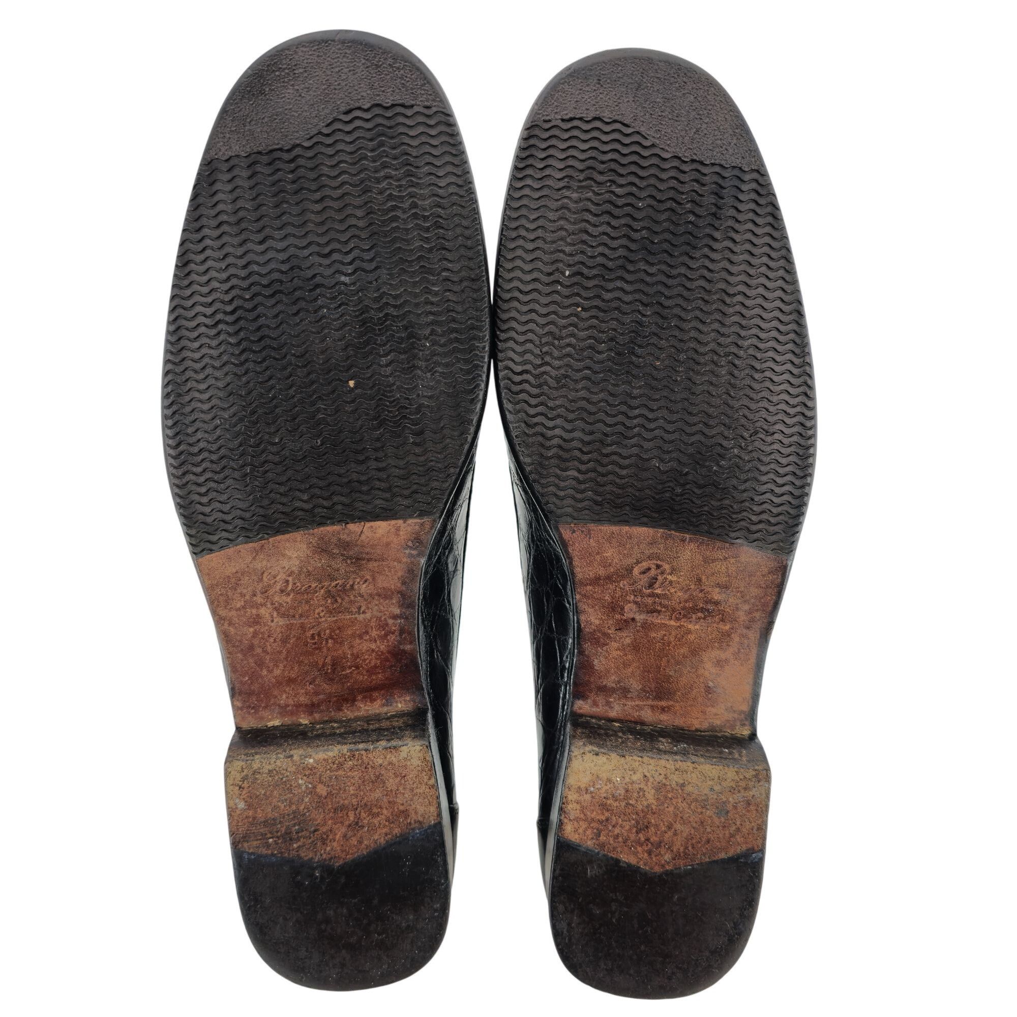 Bragano × Cole Haan Vintage Bragano Exotic Crocodile Italy Men 9.5 Black Leather Size US 9.5 / EU 42-43 - 3 Thumbnail