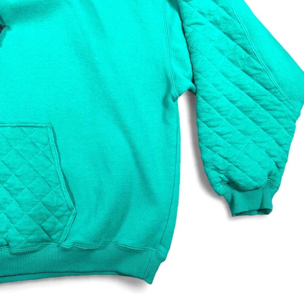 Eddie Bauer VINTAGE Eddie Bauer Sweater Mens Hoodie Quilted Green Purple Y2K Pullover M Size US M / EU 48-50 / 2 - 6 Thumbnail