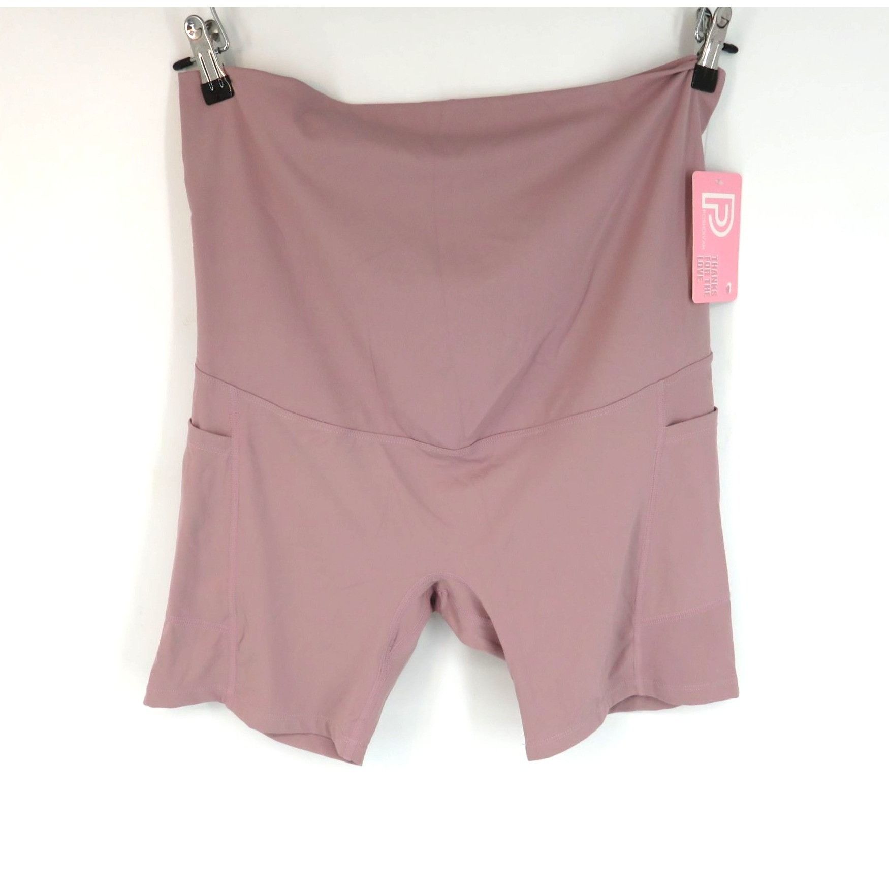 Other Poshdivah Women's Maternity Mauve Shorts Pockets Large NWT Size 31" - 1 Thumbnail