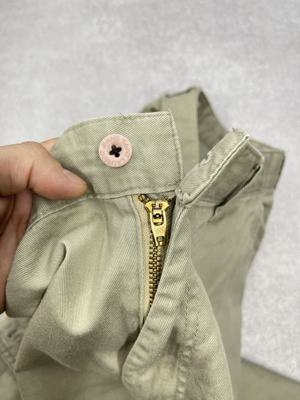 Vintage × Yves Saint Laurent Vintage Yves Saint Laurent Paris Cargo Pants Beige Designer Size US 36 / EU 52 - 10 Thumbnail
