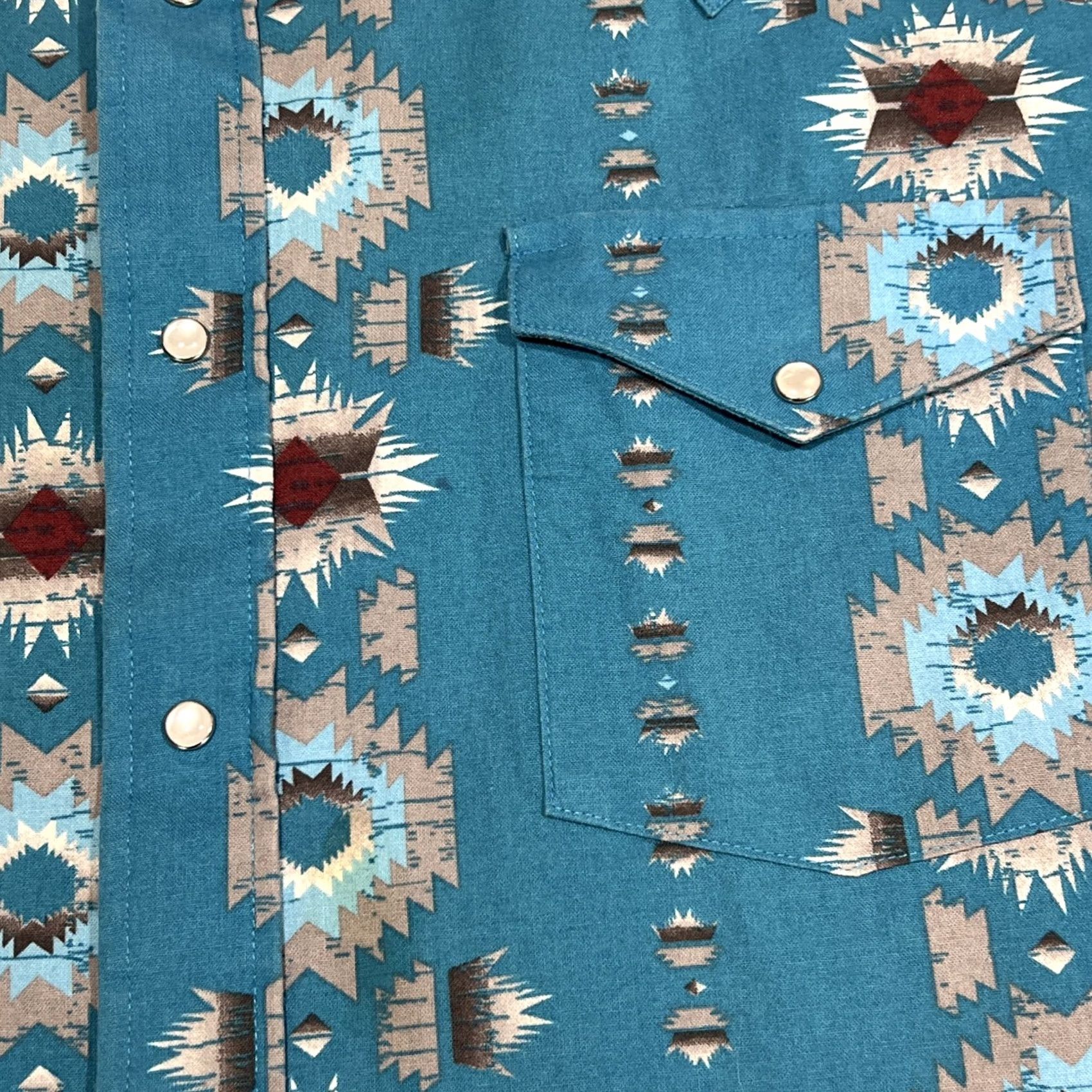 Vintage Panhandle Slim Western Pearl Snap Shirt Men L Aztec Southwest Long Sl. Cotton Size US L / EU 52-54 / 3 - 3 Thumbnail