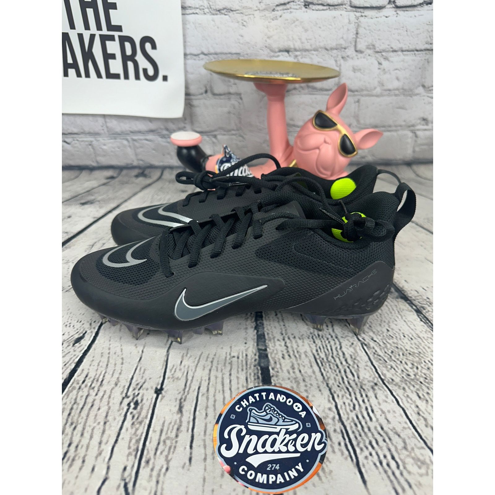 Nike Nike Alpha Huarache 8 Pro Lax Mens 11.5 Black Lacrosse Cleat Size US 12 / EU 45 - 3 Thumbnail