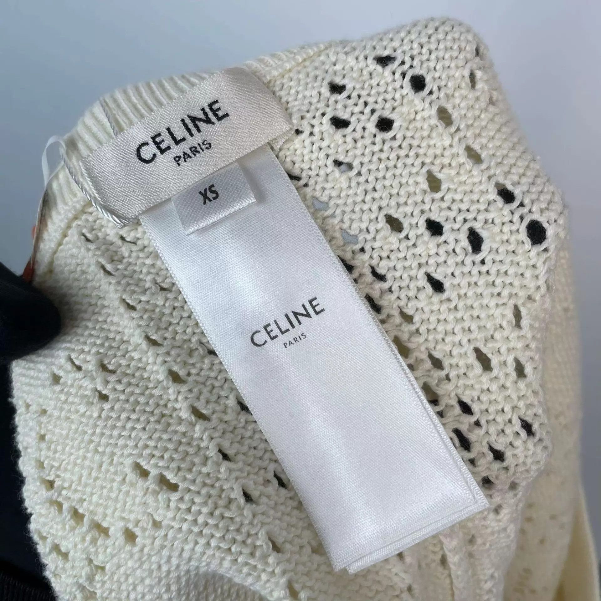 Celine Celine women's XS white knit shorts 97 New Size 25" / US 0 / IT 36 - 3 Thumbnail