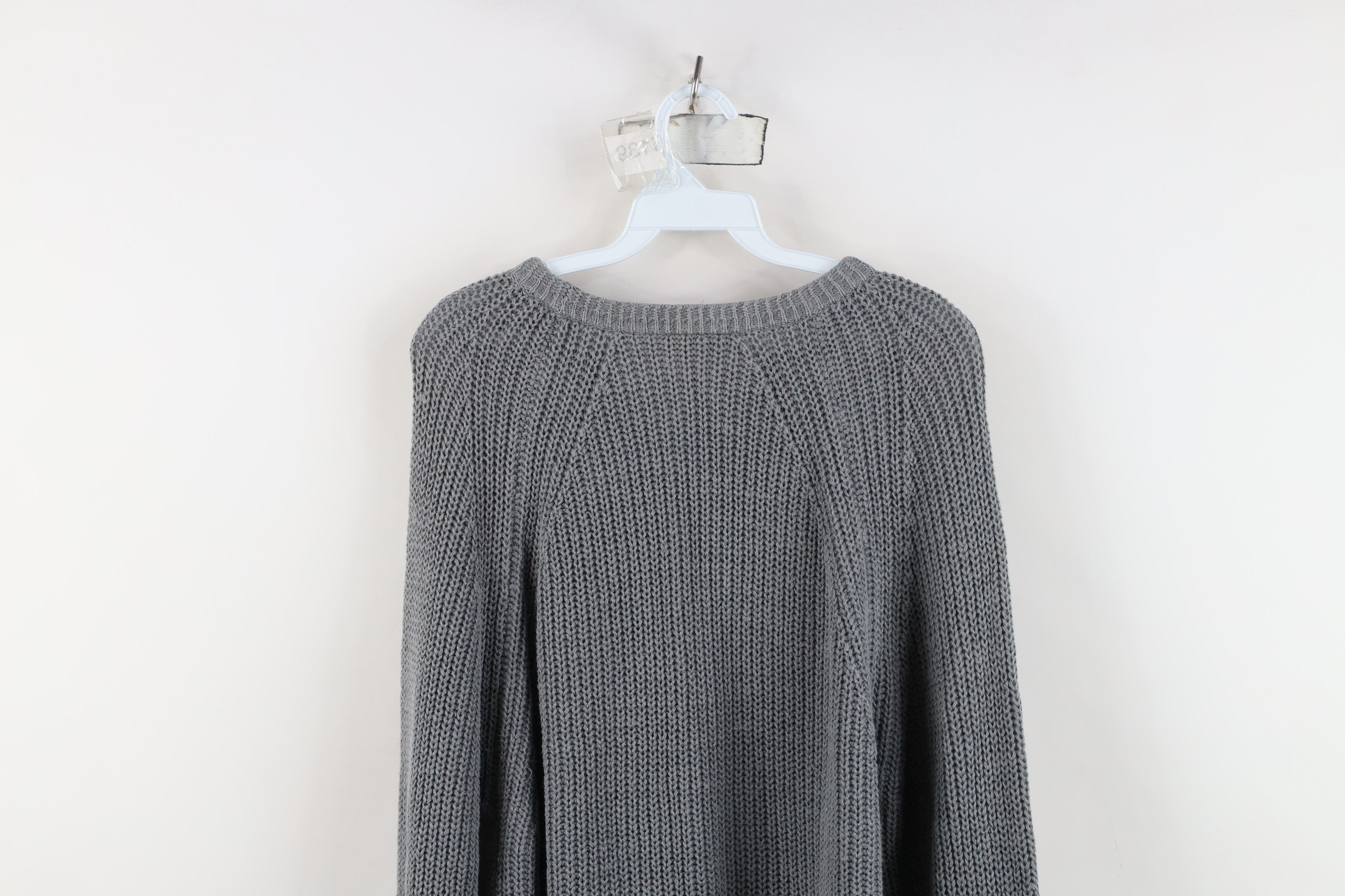 Vintage Vintage 90s Streetwear Ribbed Knit Crewneck Sweater Gray Size XL / US 12-14 / IT 48-50 - 10 Thumbnail