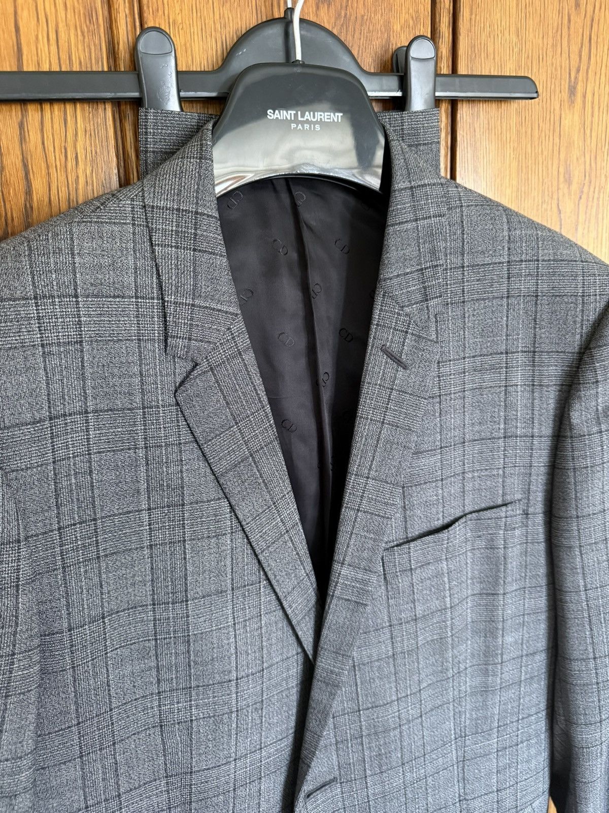 Dior Dior suit gray check pant and jacket Kim Jones era Size 42R - 17 Thumbnail