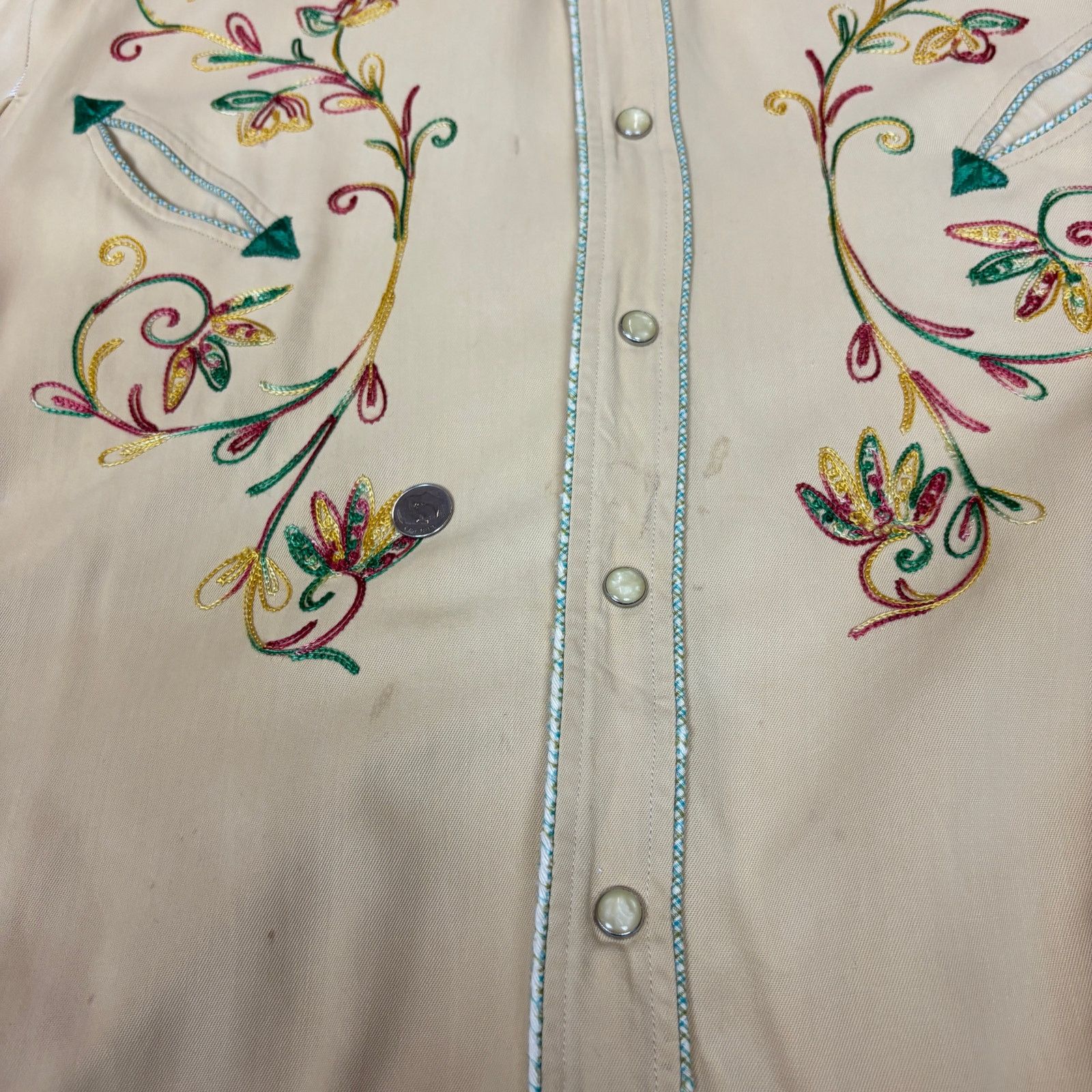 Vintage Vintage 40s California Ranchwear Gabardine Embroidered Size US XL / EU 56 / 4 - 9 Thumbnail