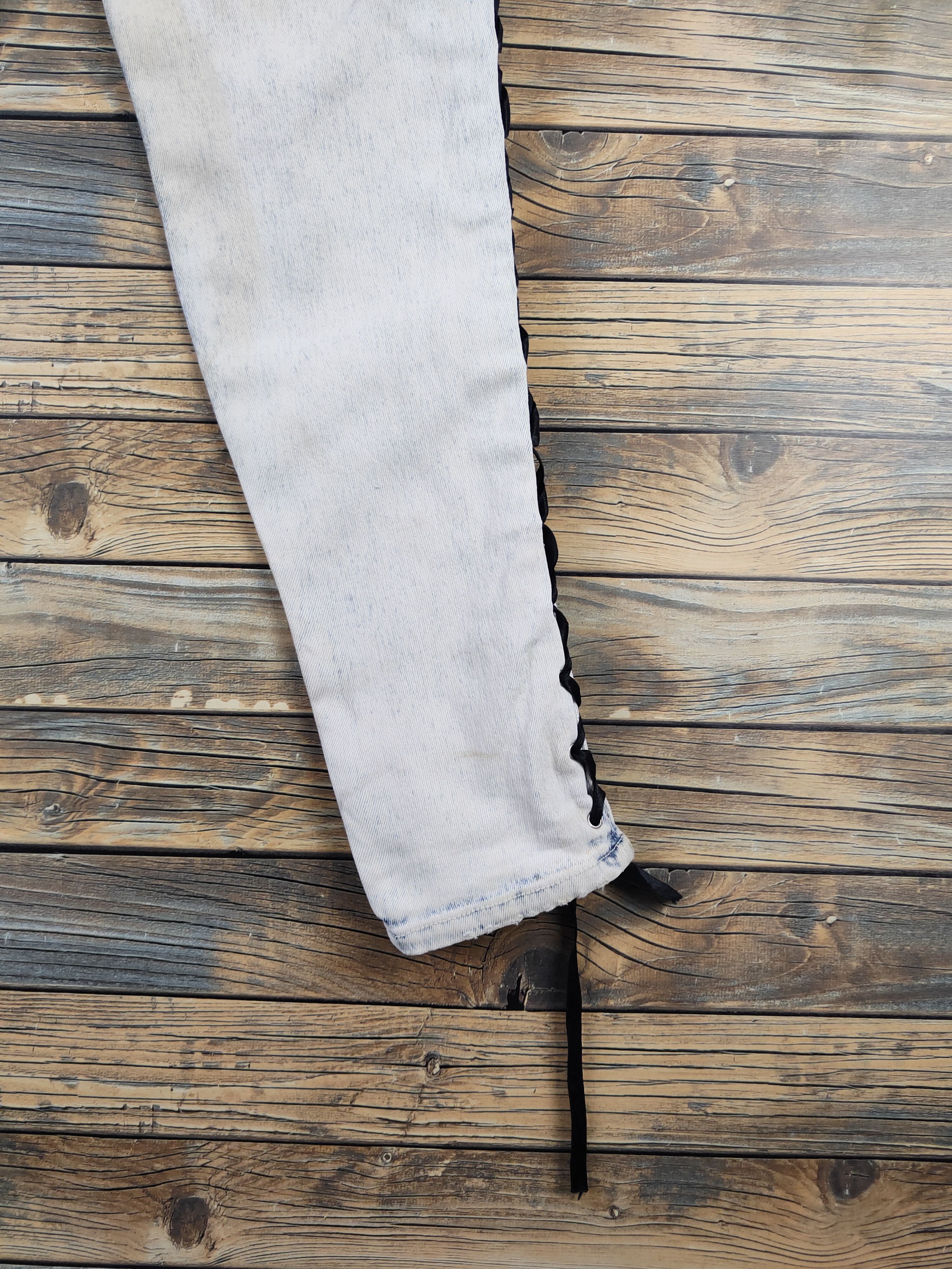 Japanese Brand DL I.o.u Blue Distressed Ripped Jeans #1110 Size 28" / US 6 / IT 42 - 6 Thumbnail
