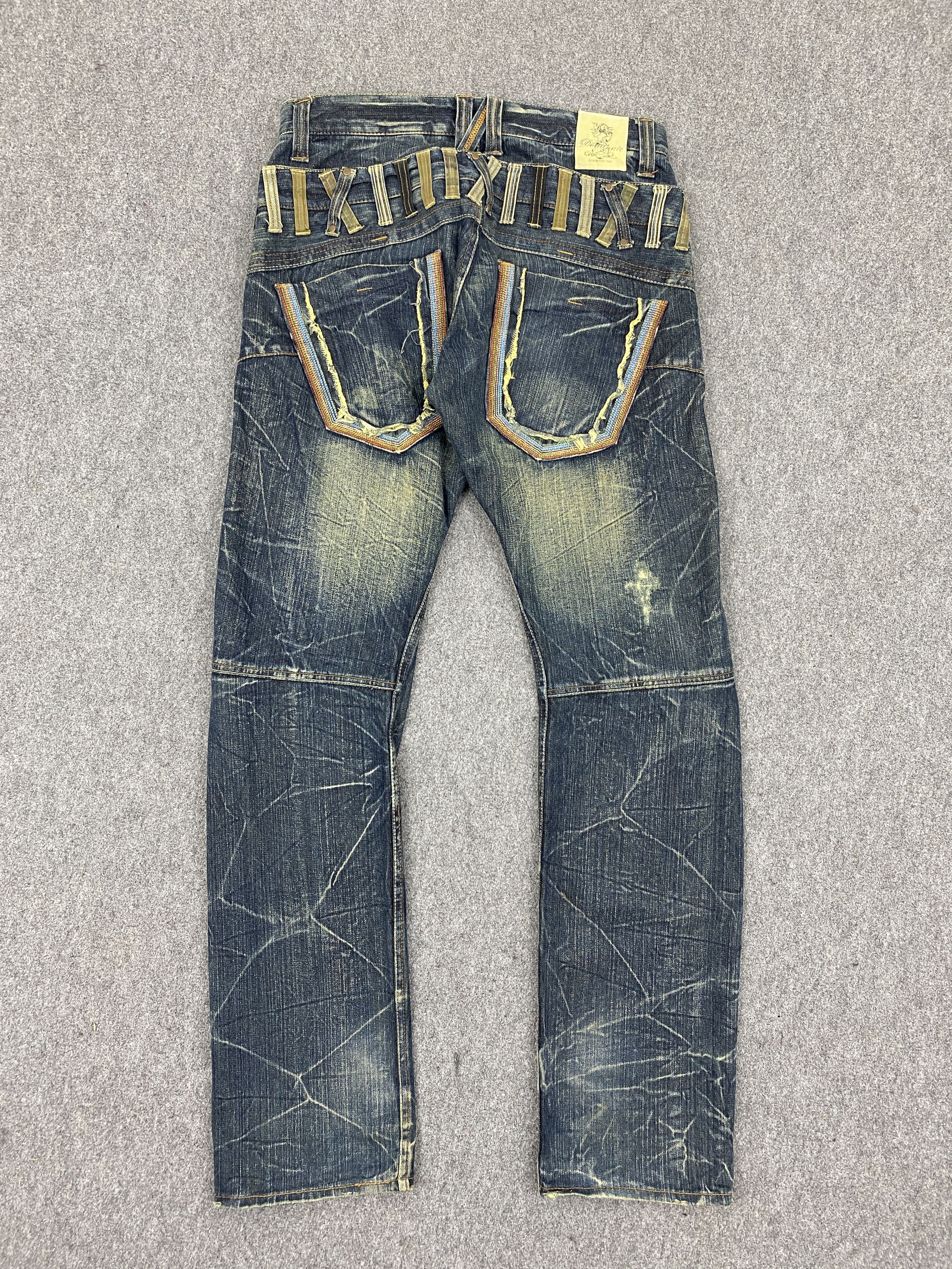 If Six Was Nine Vintage Dominates Handcrafted Double Waist Jeans DP2726 Size US 33 - 1 Thumbnail