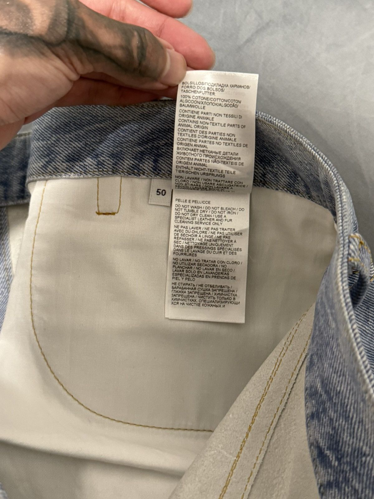 Bottega Veneta Bottega Veneta Denim print Leather jeans Size US 34 / EU 50 - 8 Thumbnail