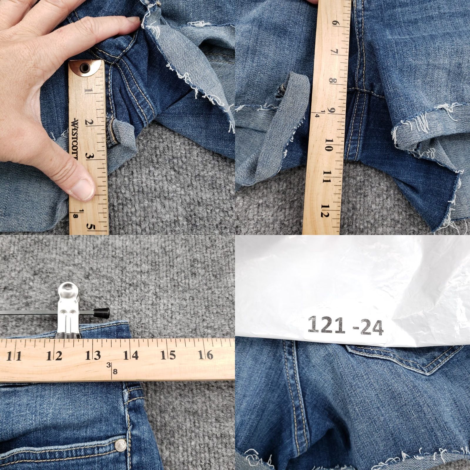 Vintage VINTAGE America Shorts Womens 2/26 Blue Cut-Off Low Rise Denim Short Size 26" / US 2 / IT 38 - 8 Thumbnail