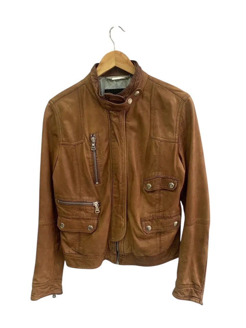 Dolce & Gabbana × Vintage Vintage Dolce&Gabbana Woman Brown Leather Jacket Size M / US 6-8 / IT 42-44 - 2 Thumbnail