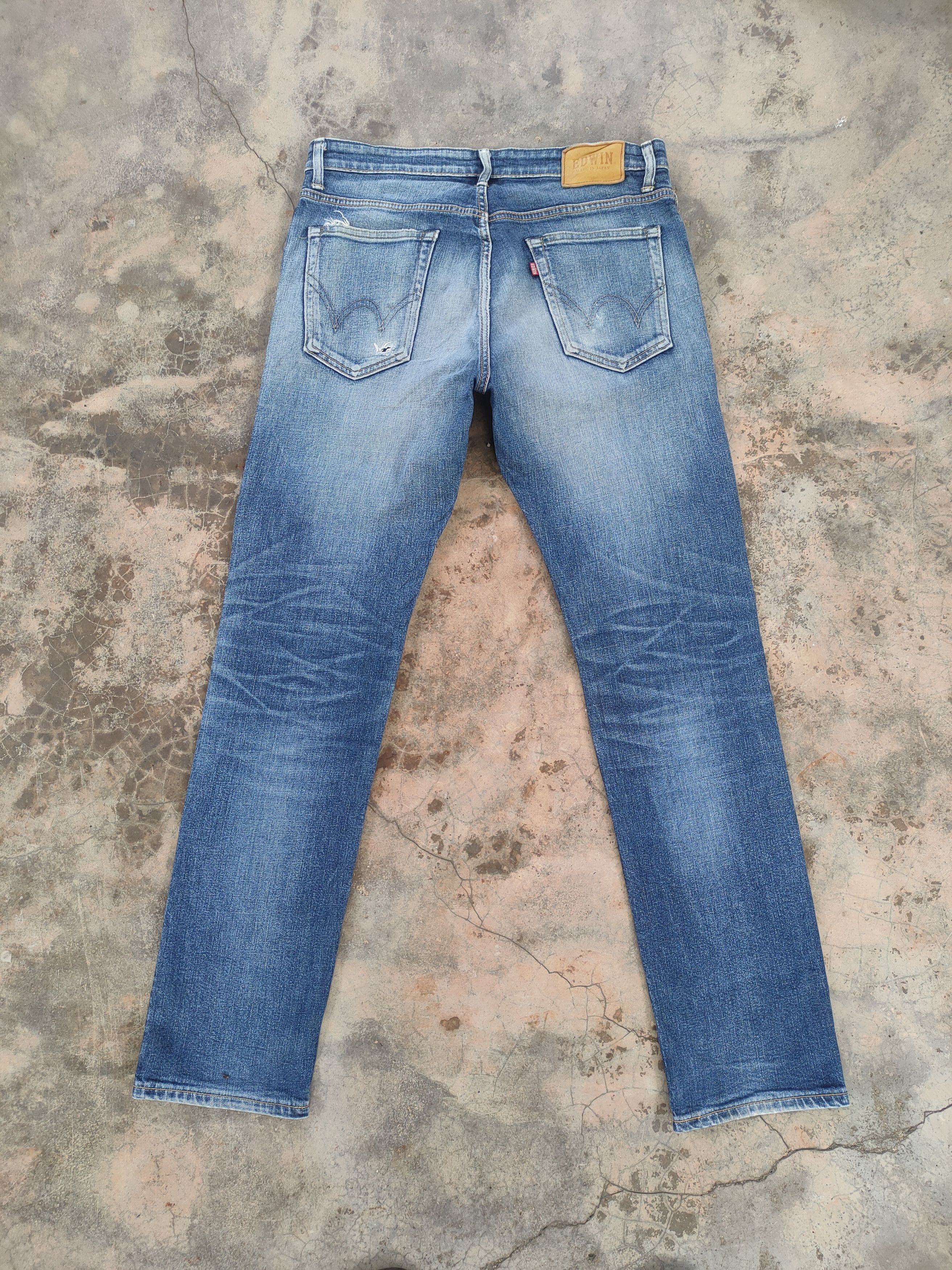 Edwin VINTAGE EDWIN SKINNY FADED RIPPED JEANS DENIM PANTS Size US 34 / EU 50 - 10 Thumbnail
