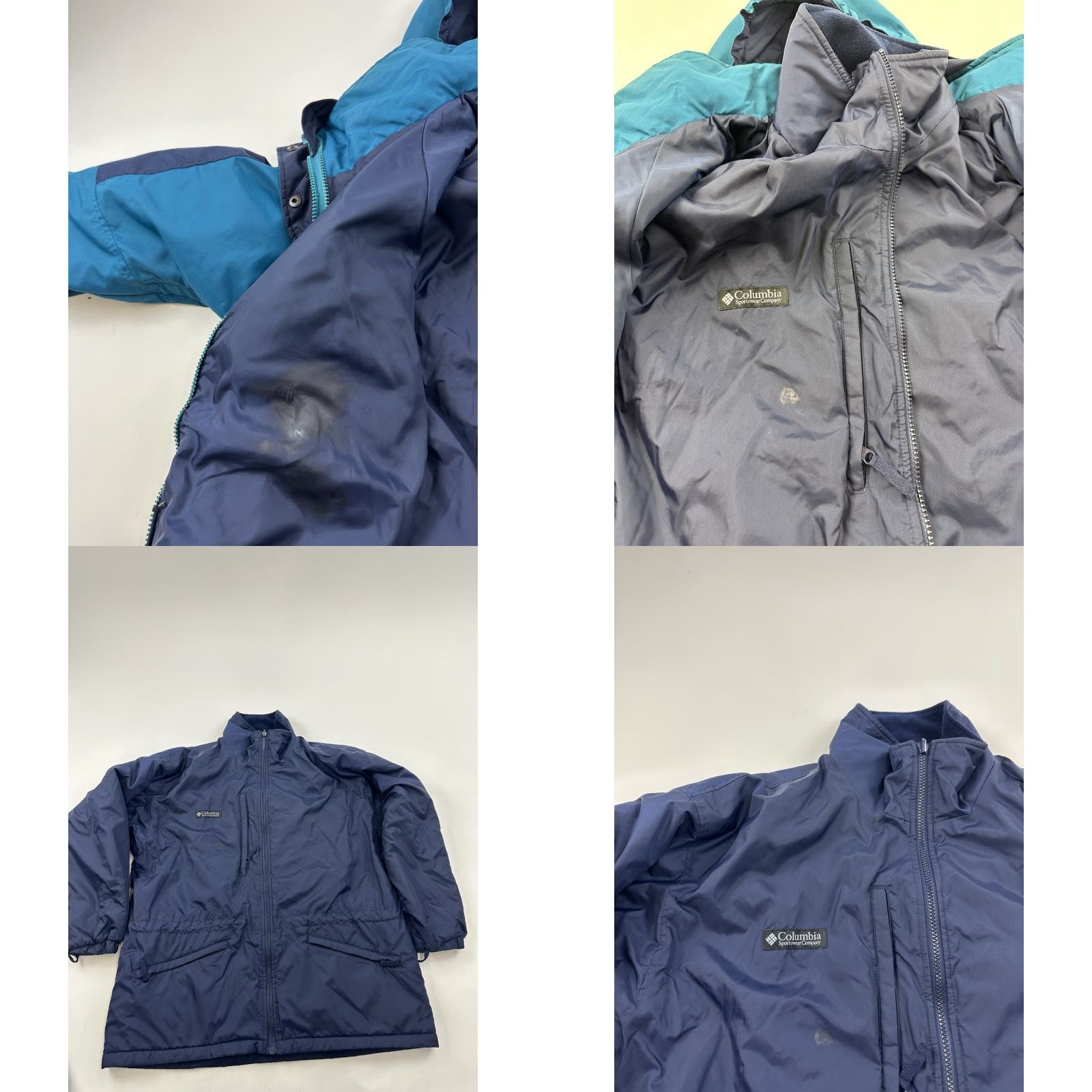 Vintage Columbia Jacket Womens Large Blue 3-in-1 Winter Rain Coat Double Whammy Hooded Size L / US 10 / IT 46 - 9 Thumbnail