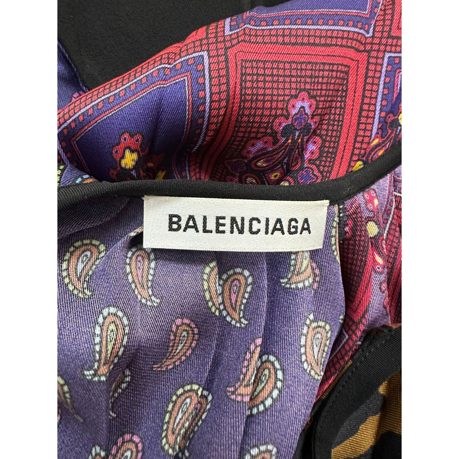 Balenciaga BALENCIAGA Floral & Logo Print Scarf Dress In Multicolor Size XS / US 0-2 / IT 36-38 - 4 Thumbnail