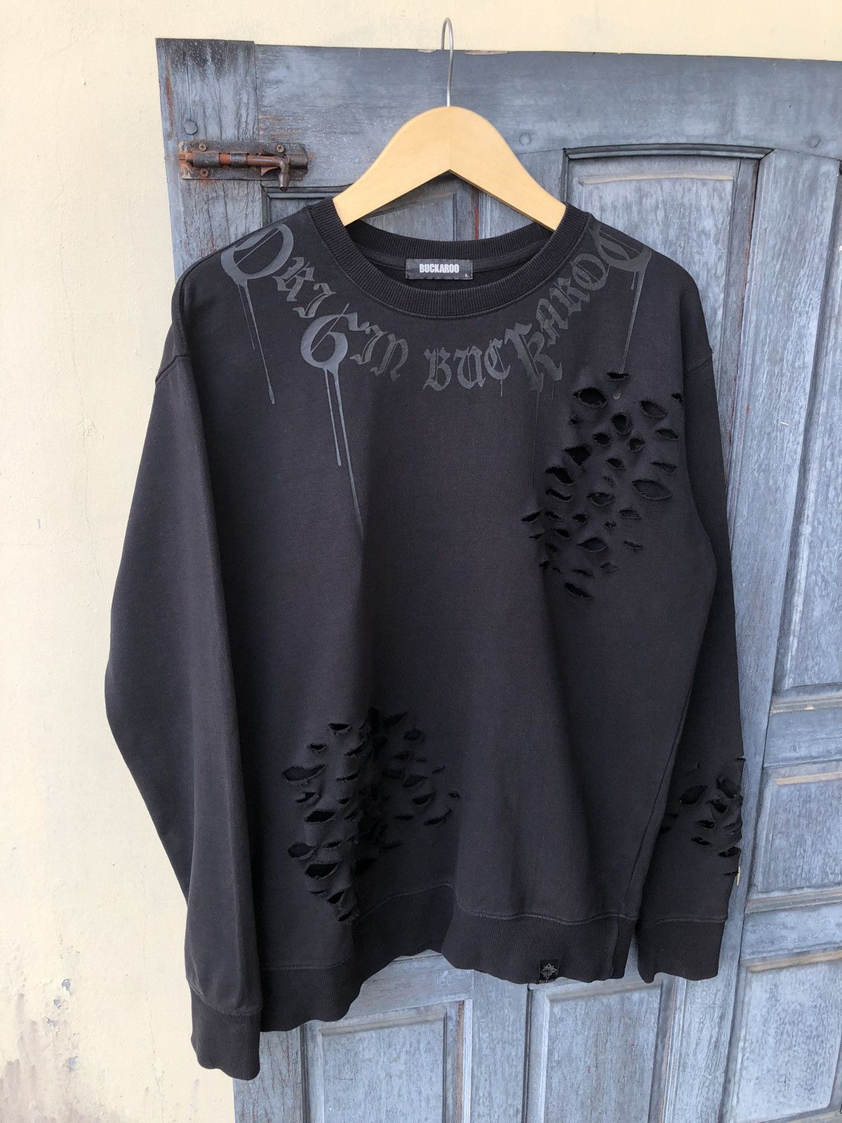 Japanese Brand Buckaroo Distressed Dark Avant Garde Style Japanese Archive Size US L / EU 52-54 / 3 - 3 Thumbnail