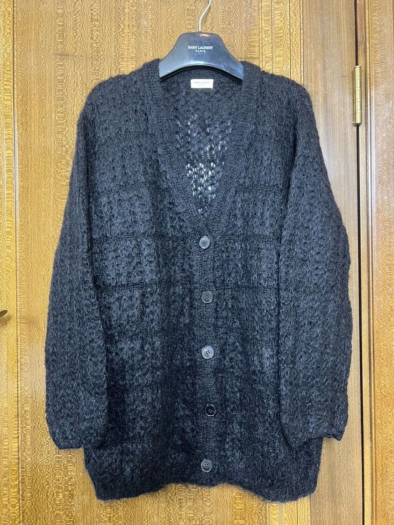 Saint Laurent Paris Saint Laurent Paris 13fw Black Warrior Feather Pattern Swea Size US S / EU 44-46 / 1 - 1 Thumbnail