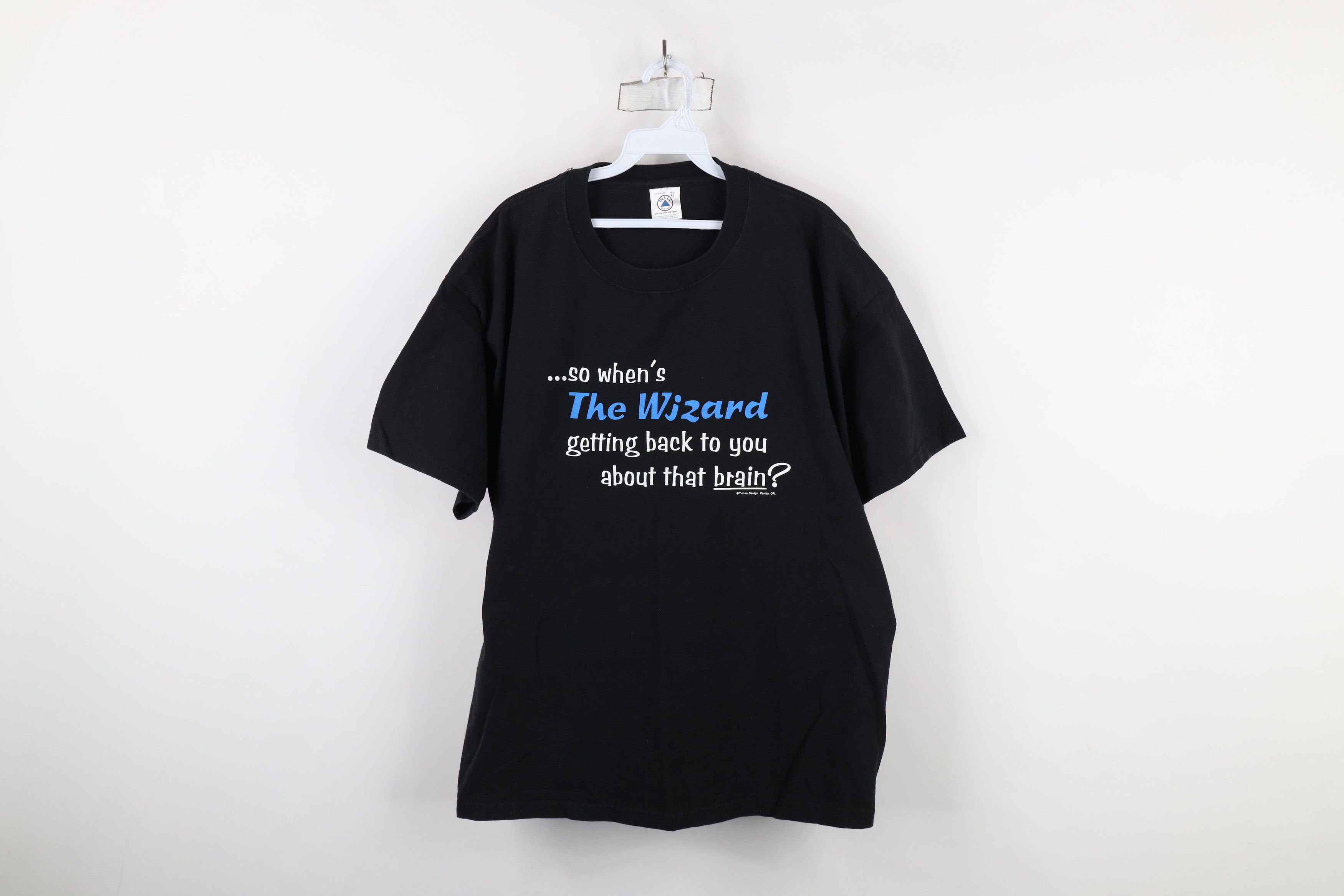 Vintage Vintage Y2K Wizard of Oz Strawman Scarecrow Brain T-Shirt Size US XL / EU 56 / 4 - 1 Thumbnail