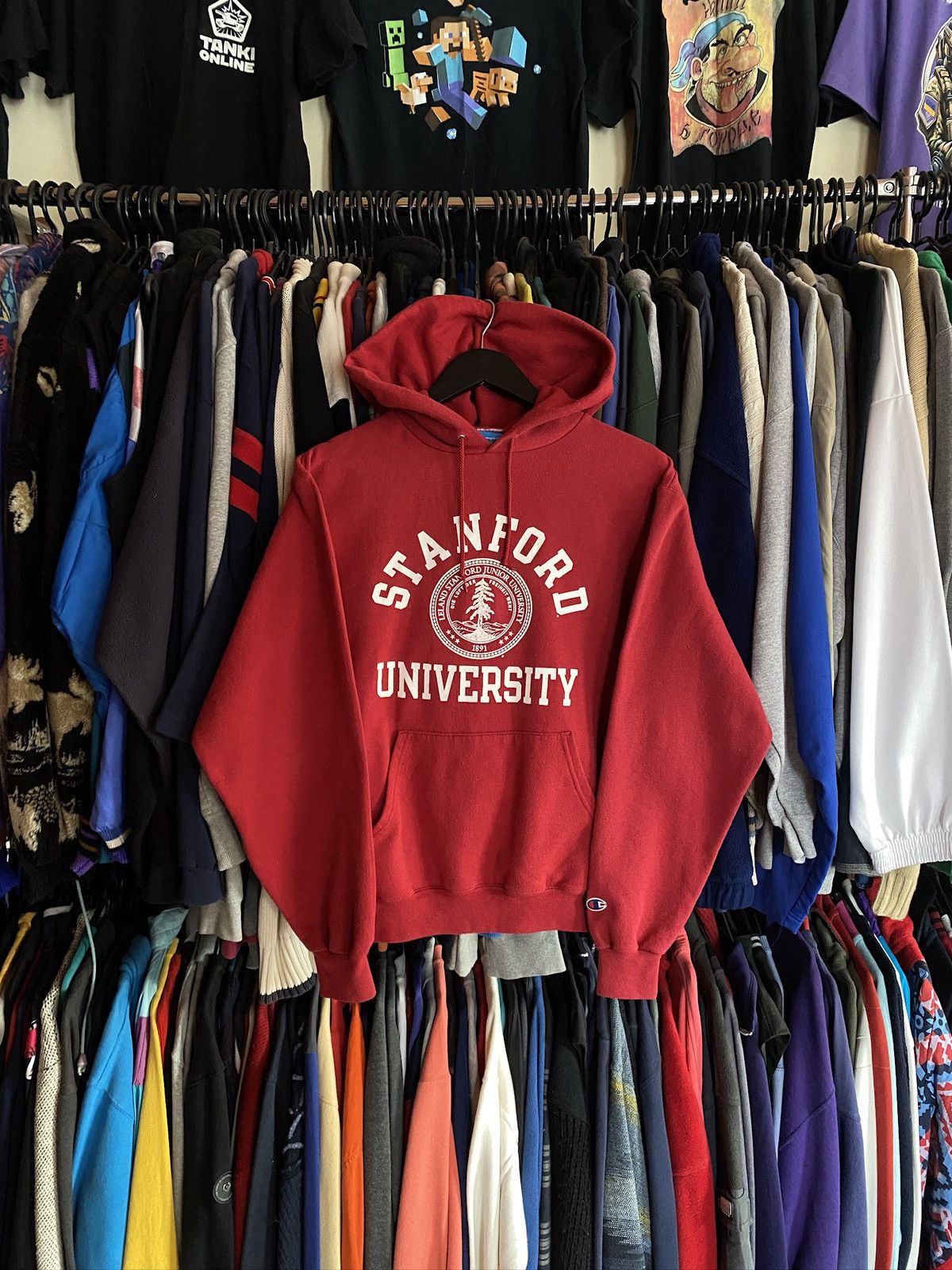 Champion VINTAGE CHAMPION STANFORD UNIVERSITY HOODIE Y2k Size US S / EU 44-46 / 1 - 1 Thumbnail
