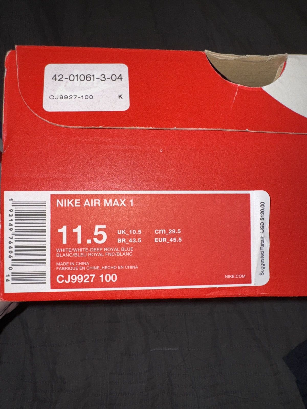 Nike Nike Air Max One USA Men’s Size US 11.5 / EU 44-45 - 1 Thumbnail